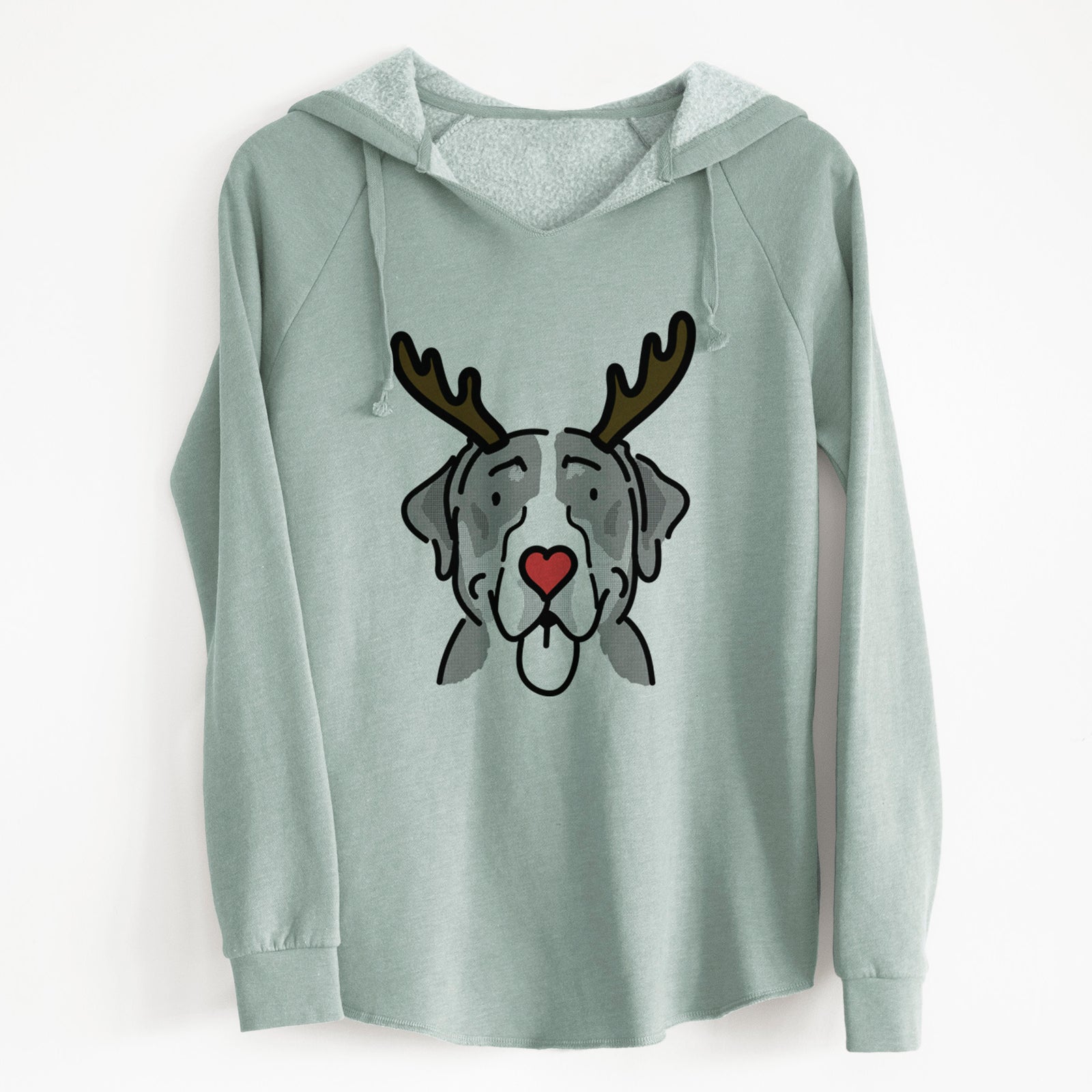 Red Nose Greater Swiss Mountain Dog - Moose - Cali Wave Hooded Sweatshirt