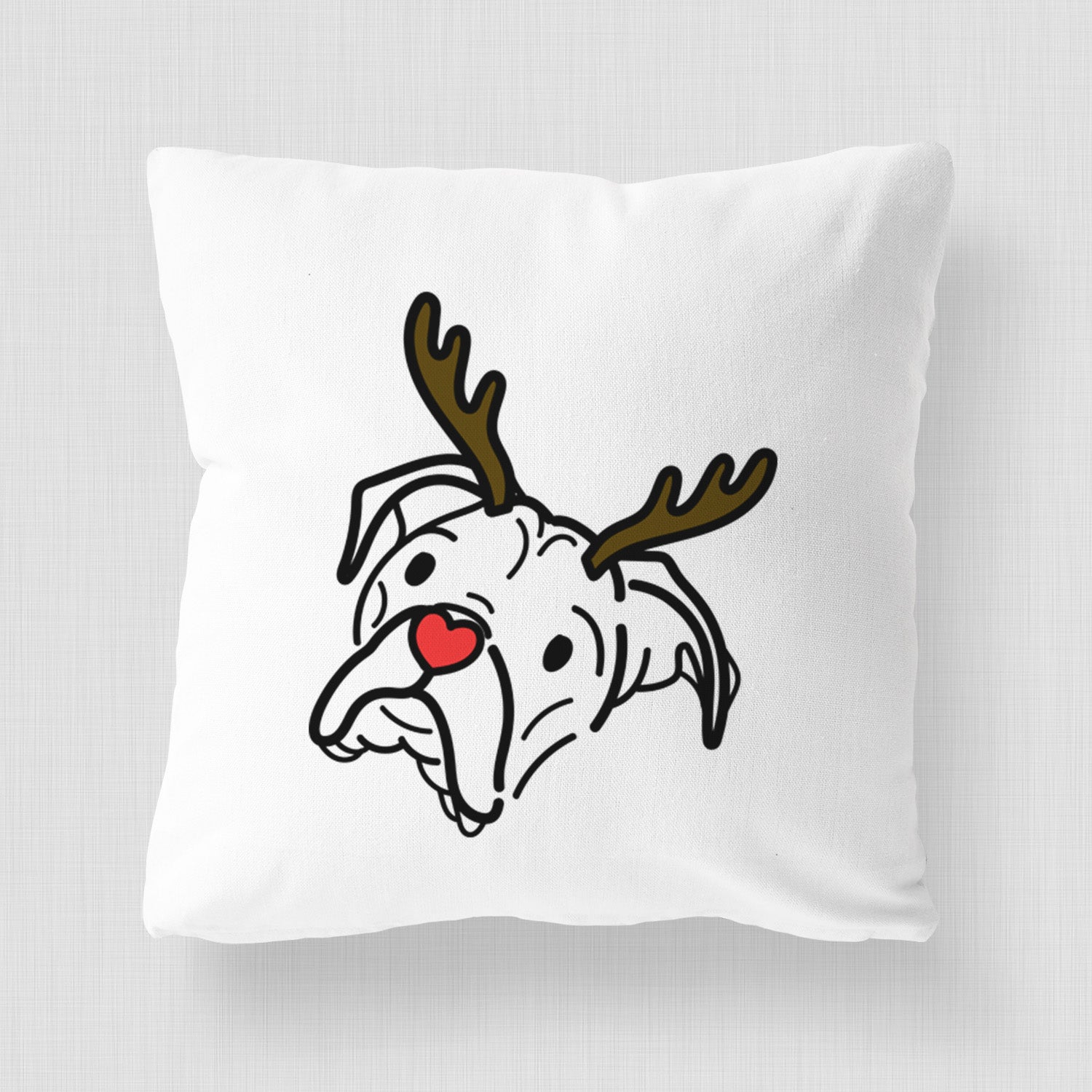 Love Always Boxer - Noodle - Throw Pillow Cover