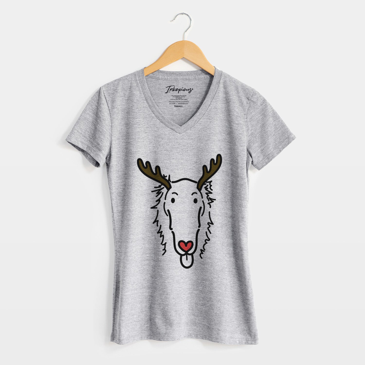 Red Nose Borzoi - Opal - Women's Perfect V-neck Shirt