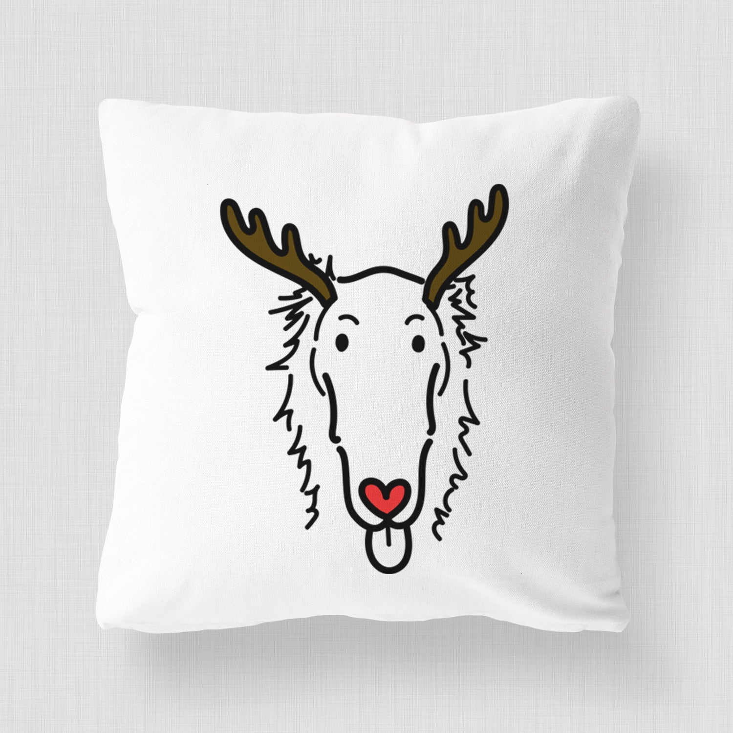 Love Always Borzoi - Opal - Throw Pillow Cover