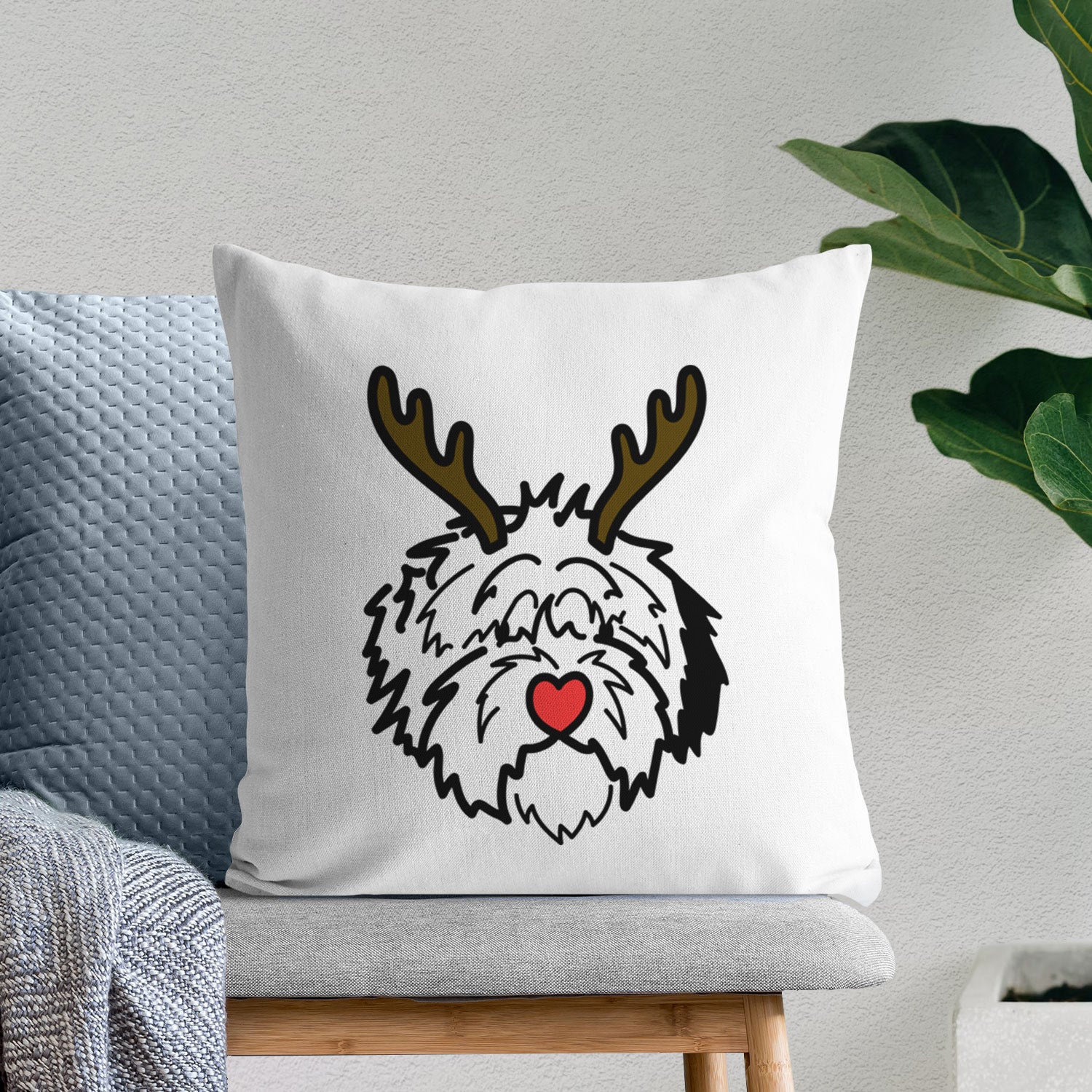 Love Always Old English Sheepdog - Penny - Throw Pillow Cover