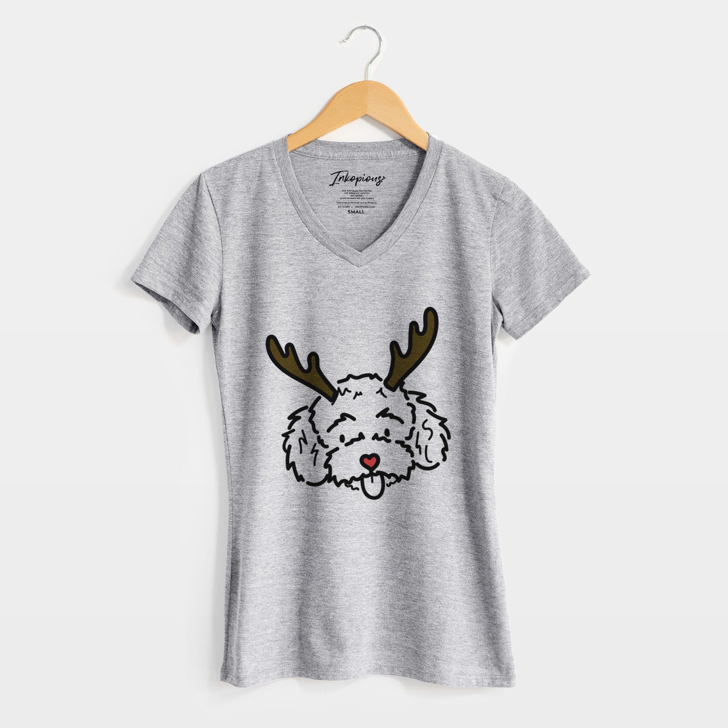 Red Nose Toy Poodle - Ricci - Women's Perfect V-neck Shirt