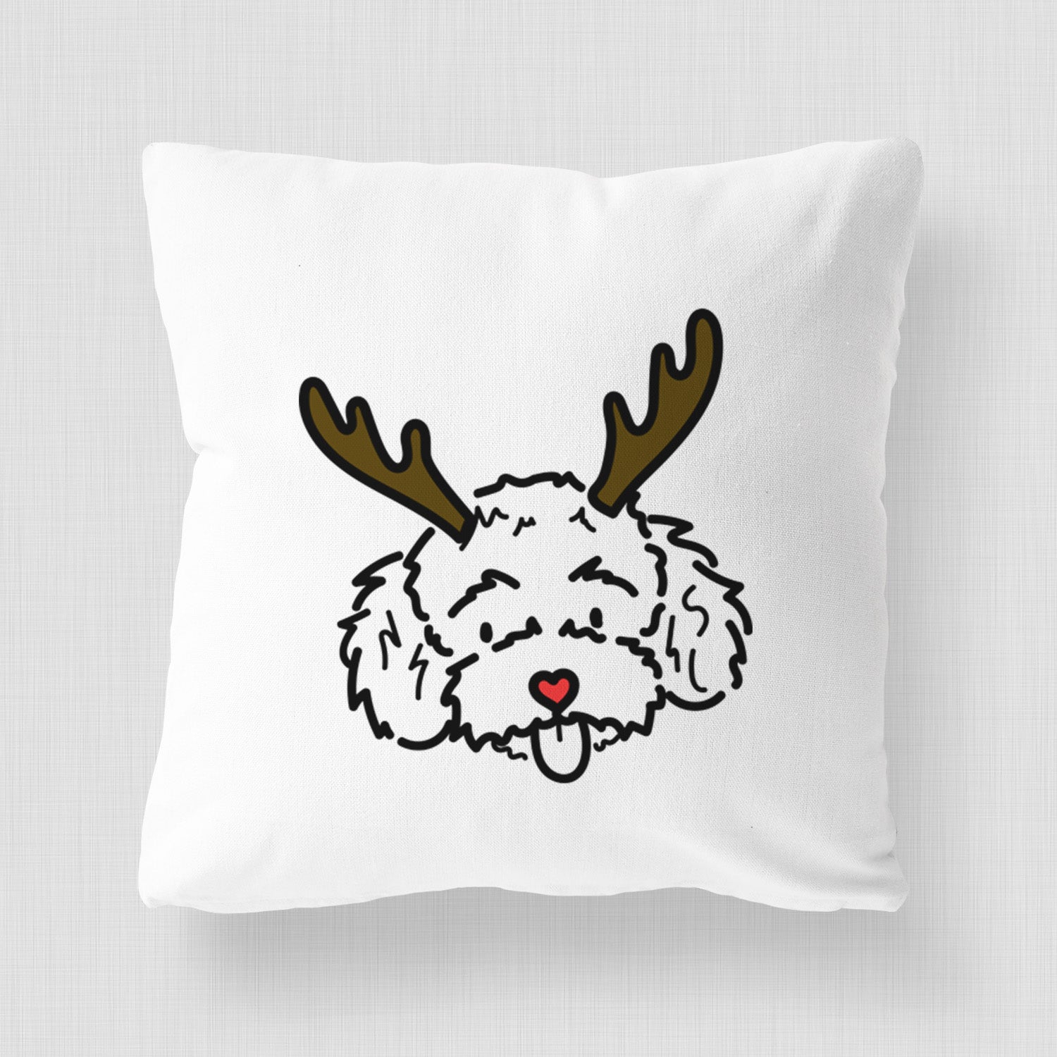 Love Always Toy Poodle - Ricci - Throw Pillow Cover