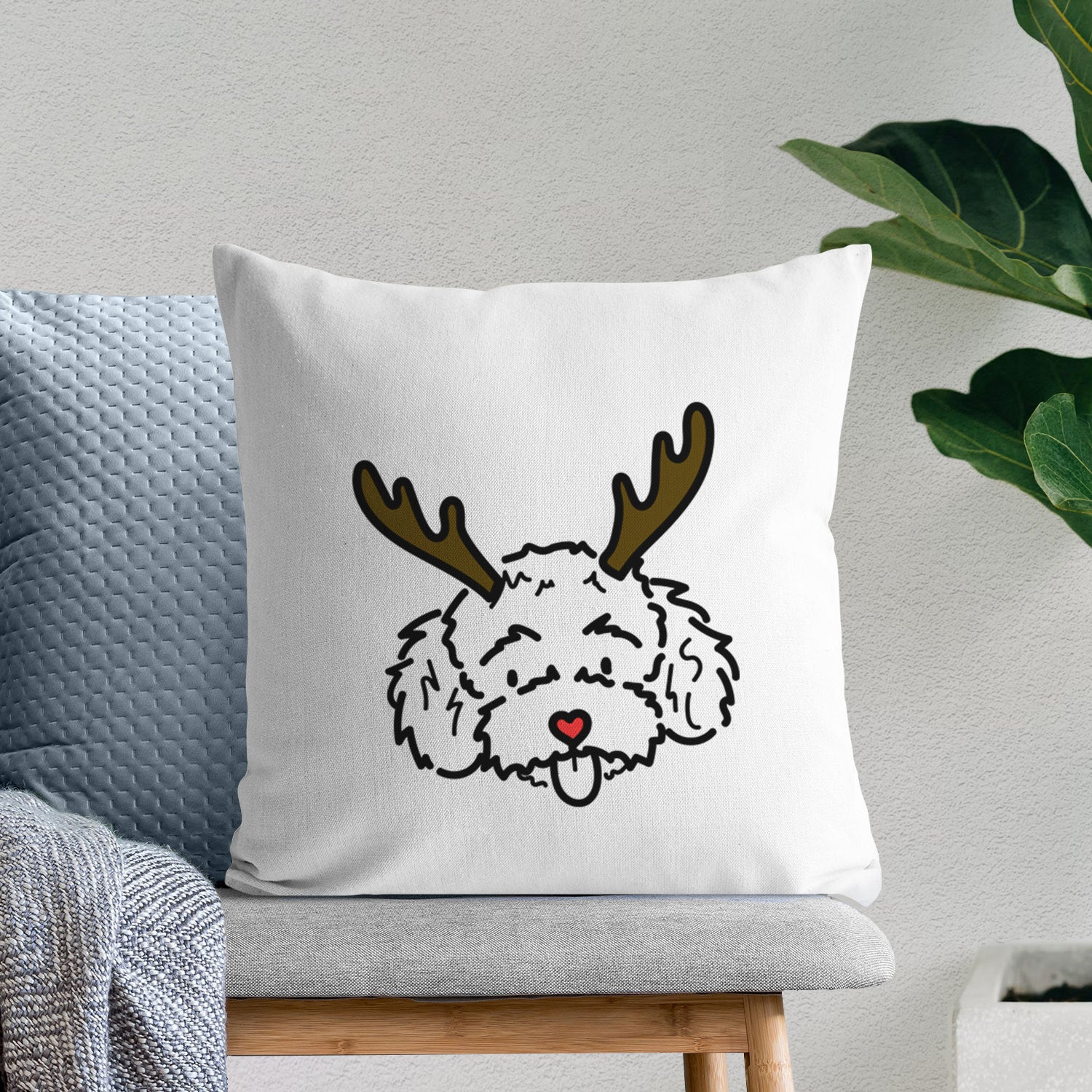 Love Always Toy Poodle - Ricci - Throw Pillow Cover