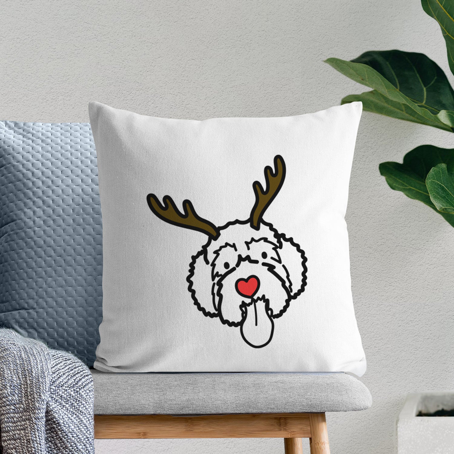 Love Always Portguese Water Dog - Sam - Throw Pillow Cover