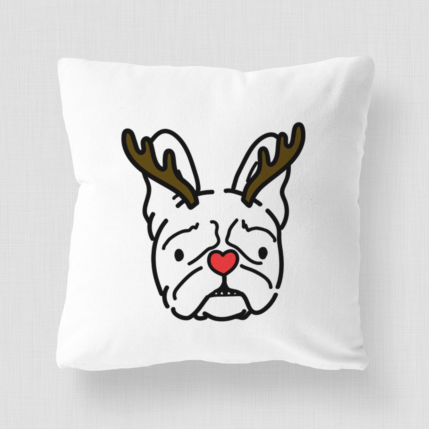 Love Always French Bulldog - Squishy - Throw Pillow Cover