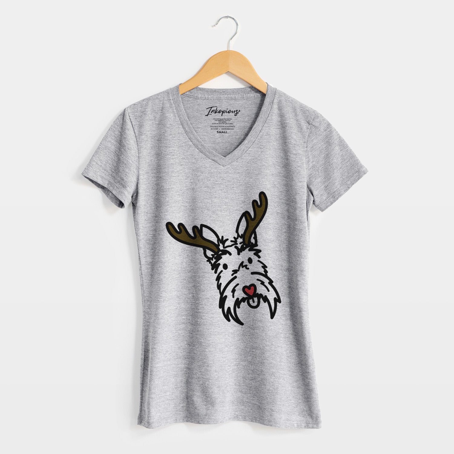 Red Nose Scottish Terrier - Thistle - Women's Perfect V-neck Shirt