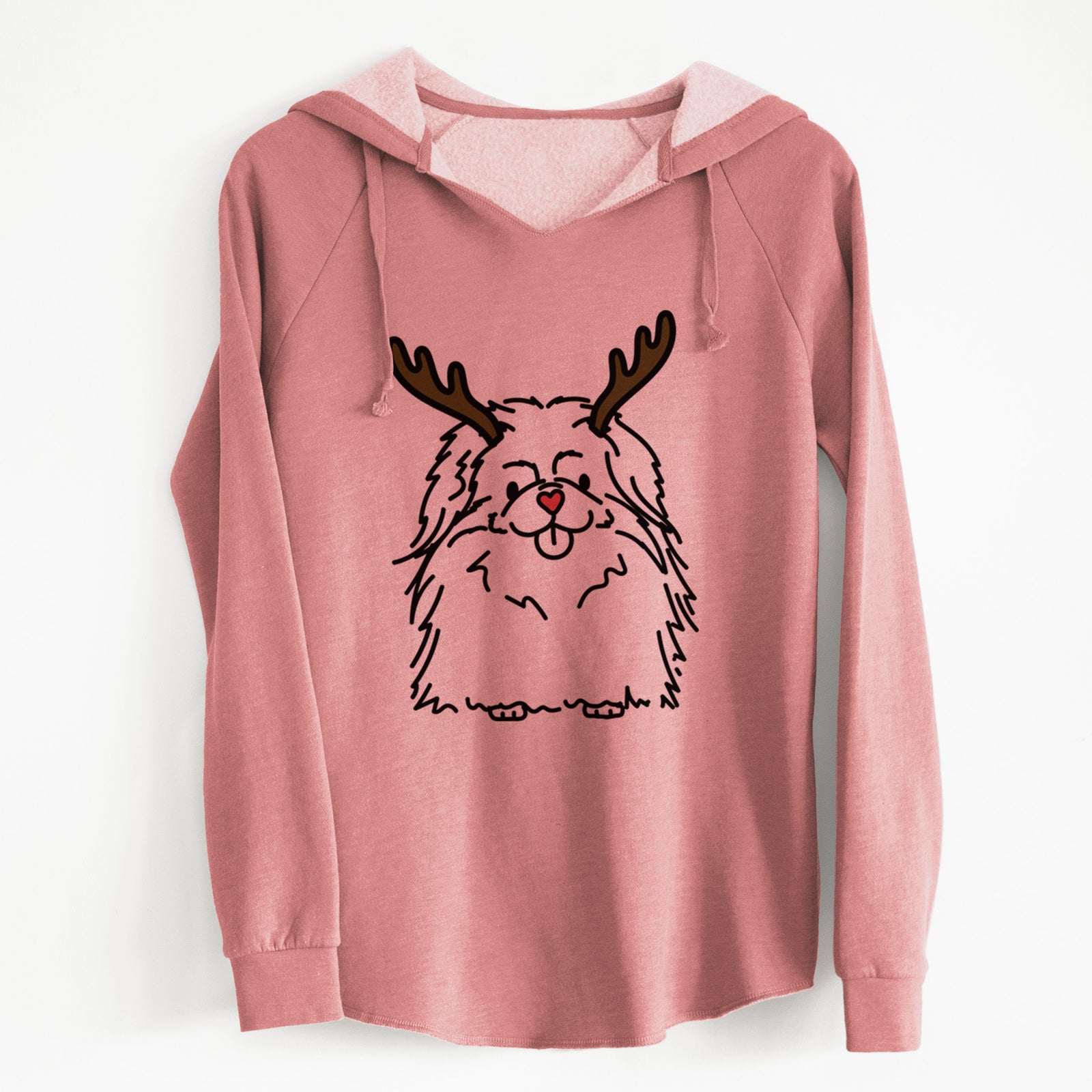 Red Nose Pekingese - Viv - Cali Wave Hooded Sweatshirt