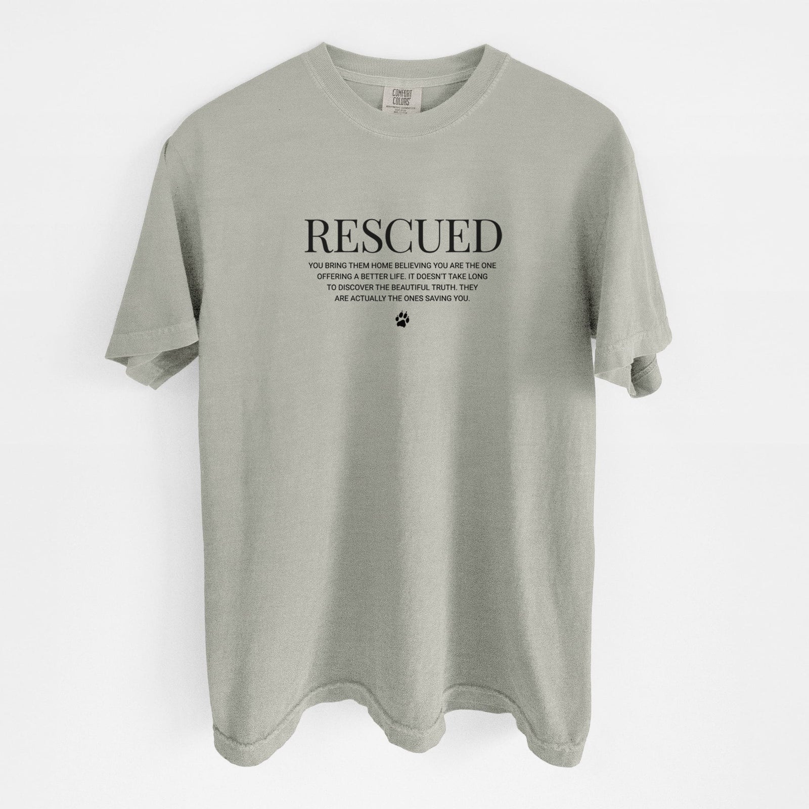 Rescued - They're the Ones Saving You - Unisex Comfort Colors Garment-Dyed Heavyweight T-shirt in Sandstone