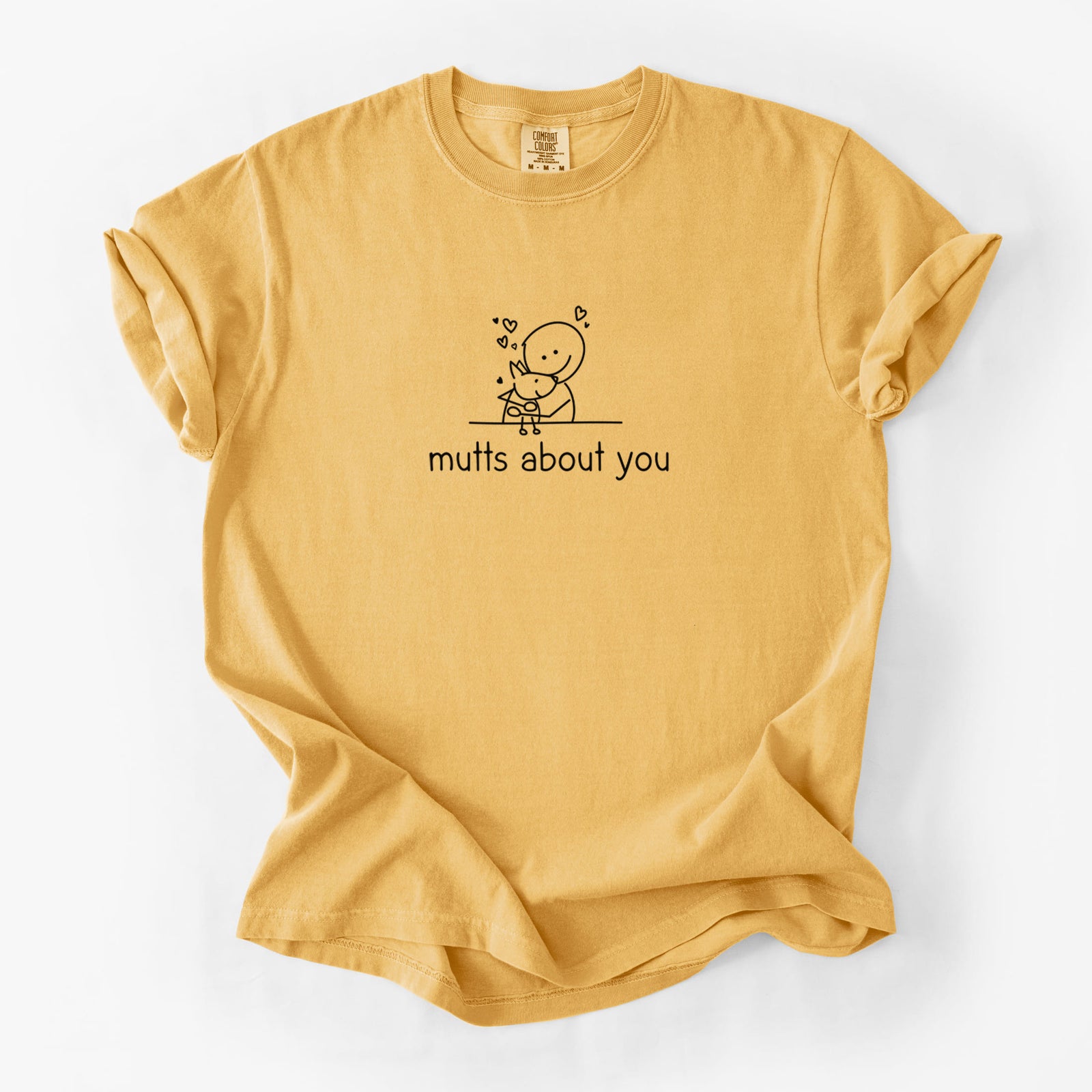 Mutts About You - Unisex Comfort Colors Garment-Dyed Heavyweight T-shirt in Golden Wheat