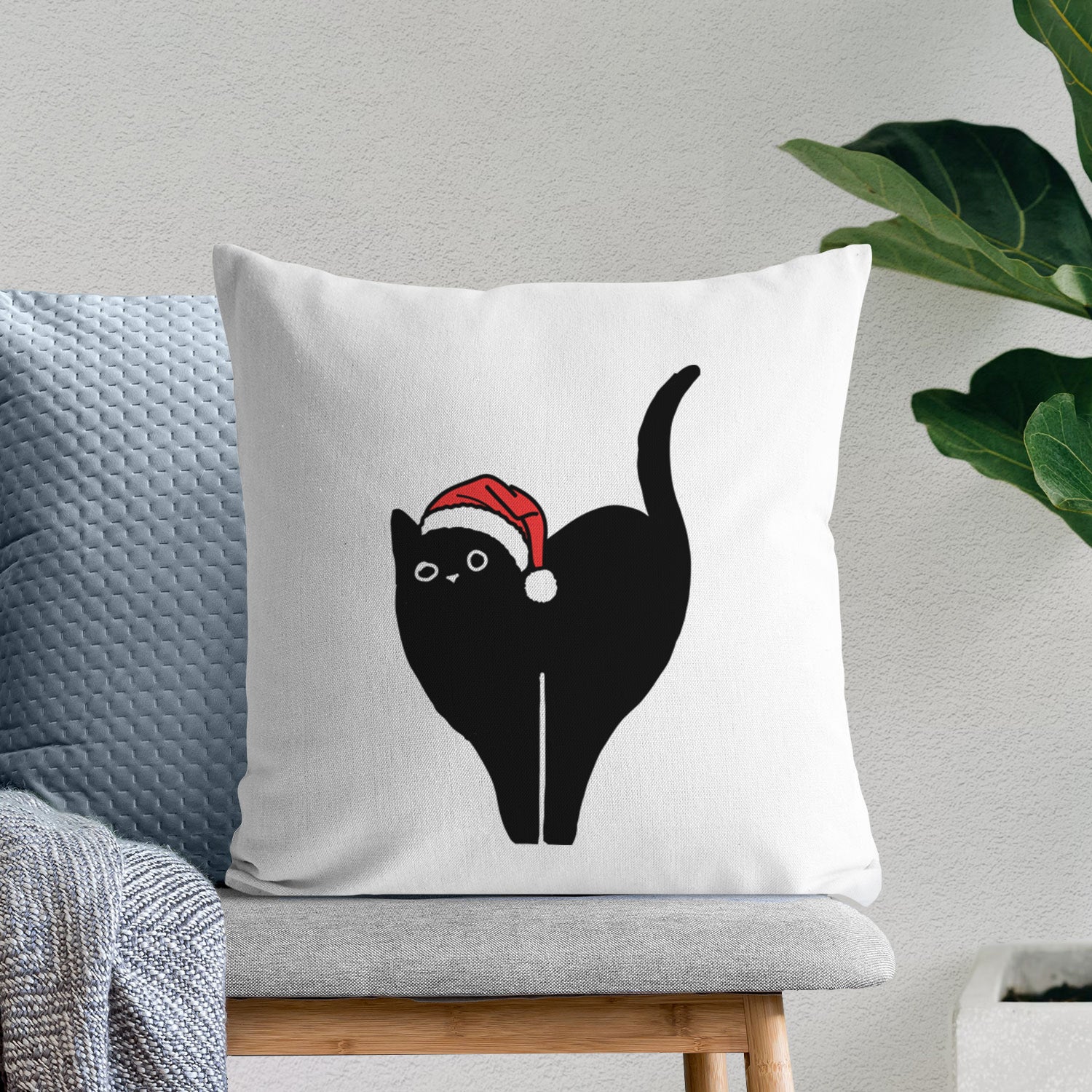 Love Always Black Cat - Bella - Throw Pillow Cover
