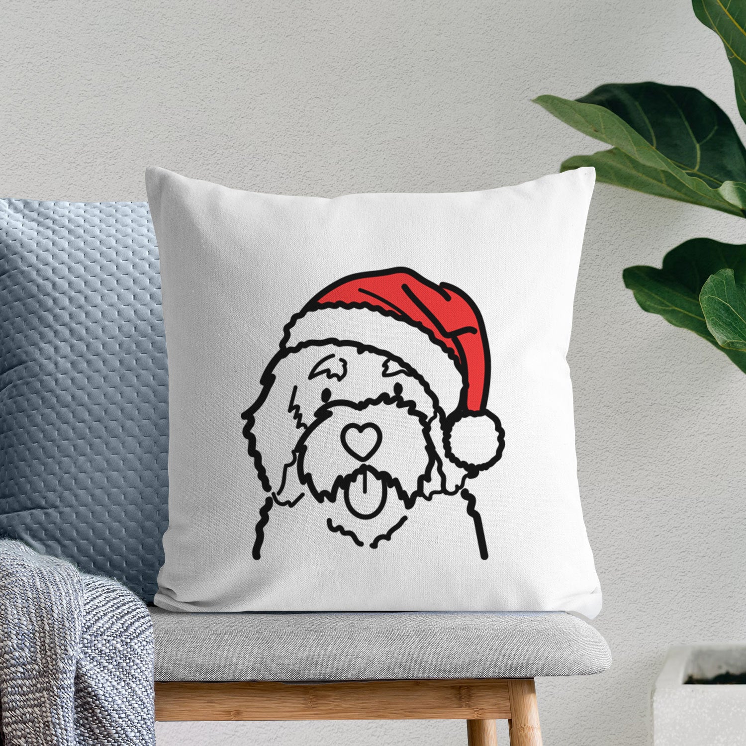 Love Always Bernedoodle - Throw Pillow Cover