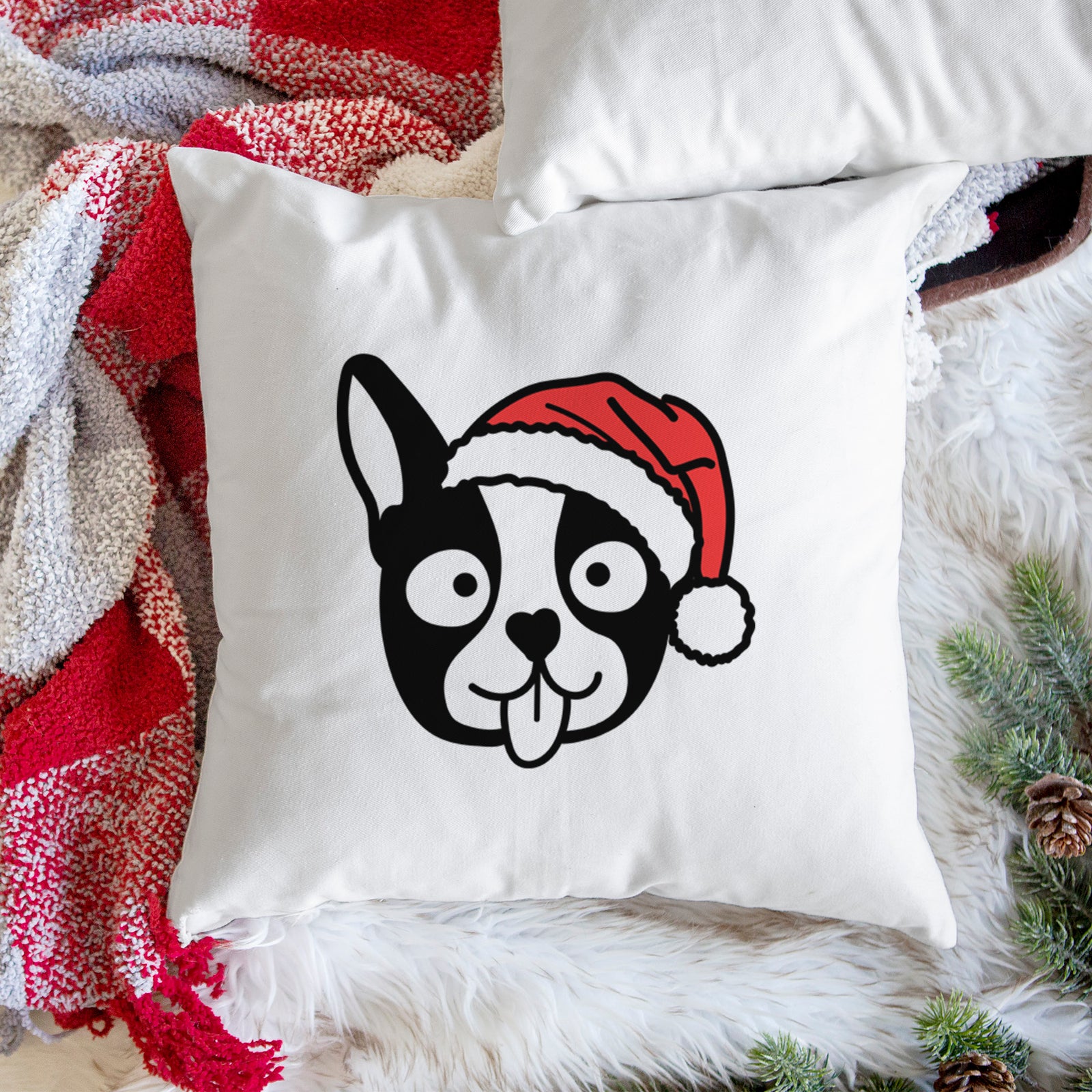 Love Always Boston Terrier - Throw Pillow Cover