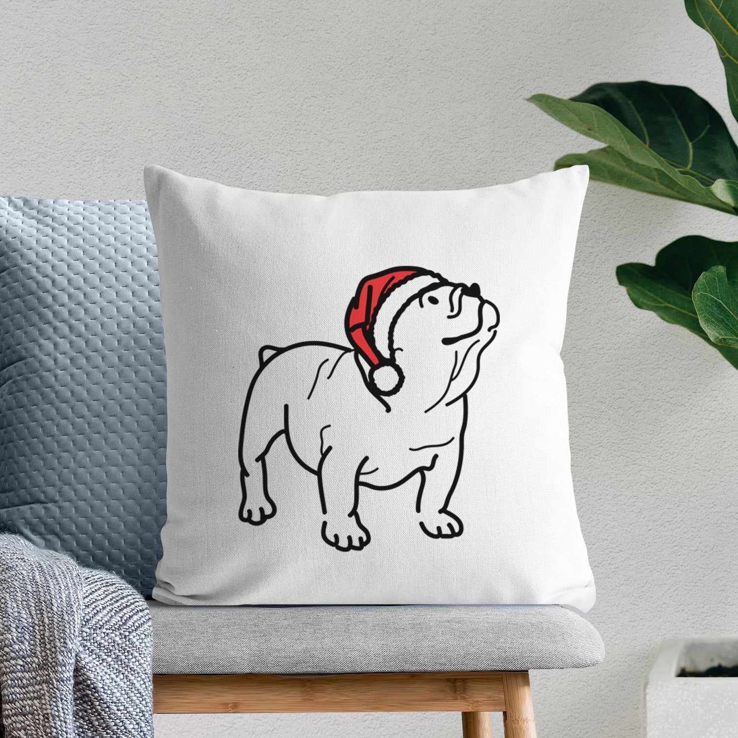Love Always English Bulldog - Bruno - Throw Pillow Cover