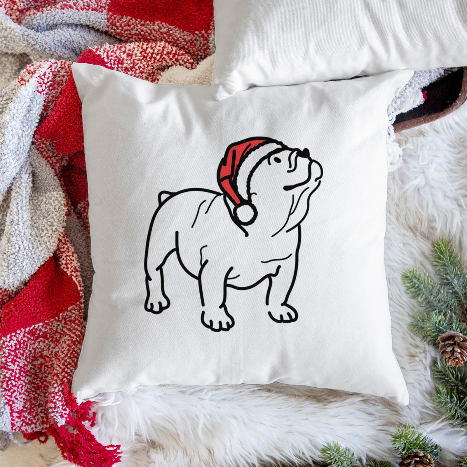 Love Always English Bulldog - Bruno - Throw Pillow Cover