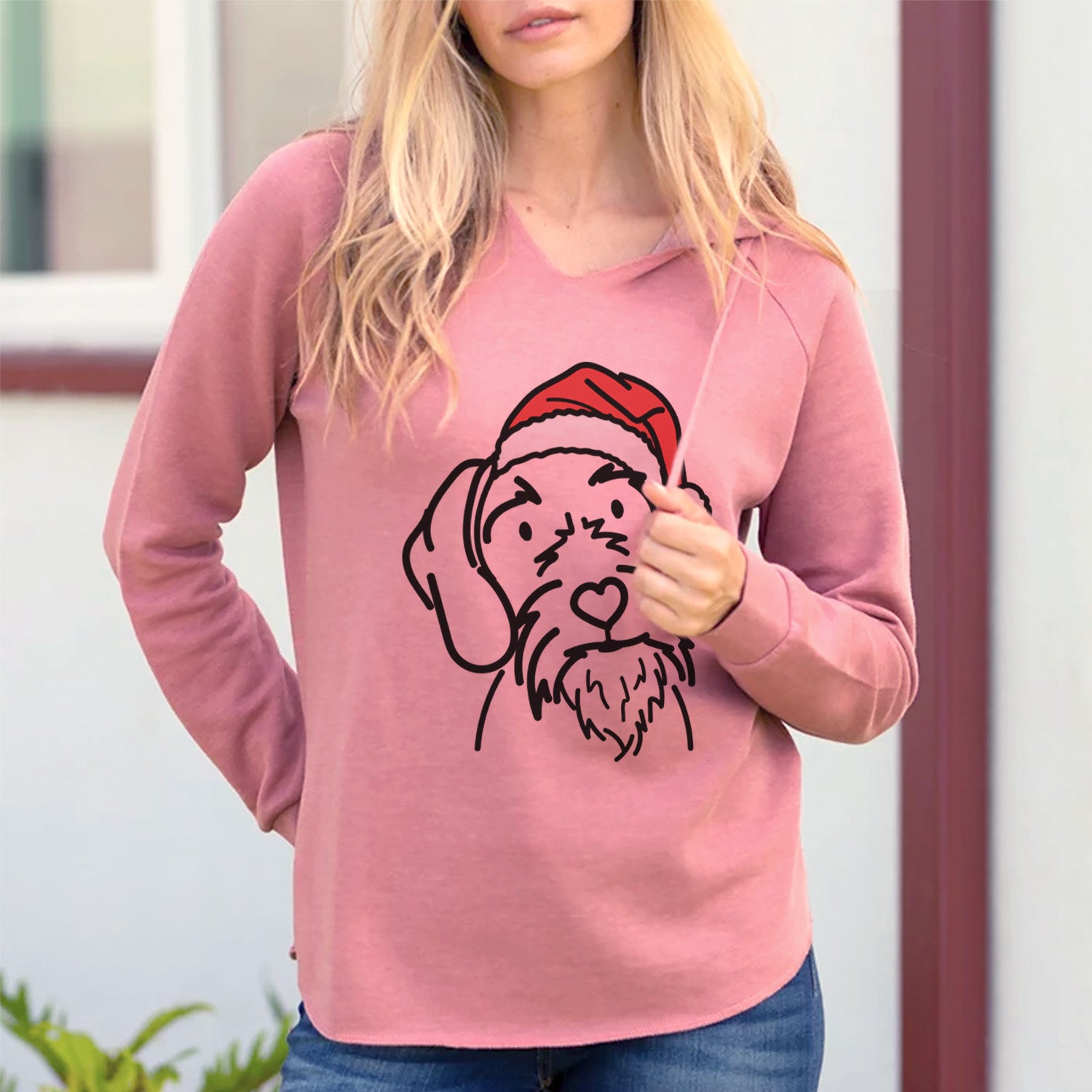 Jolly German Wirehaired Pointer - Buck - Cali Wave Hooded Sweatshirt