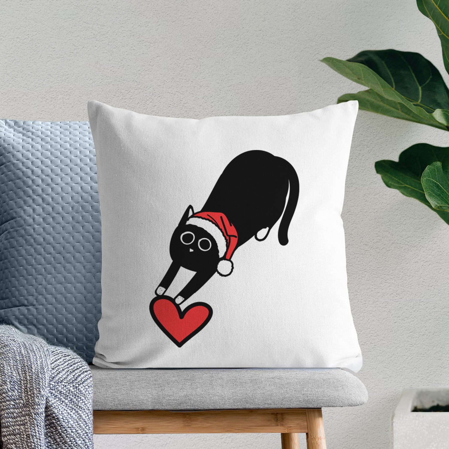 Love Always Black Cat - Bug - Throw Pillow Cover