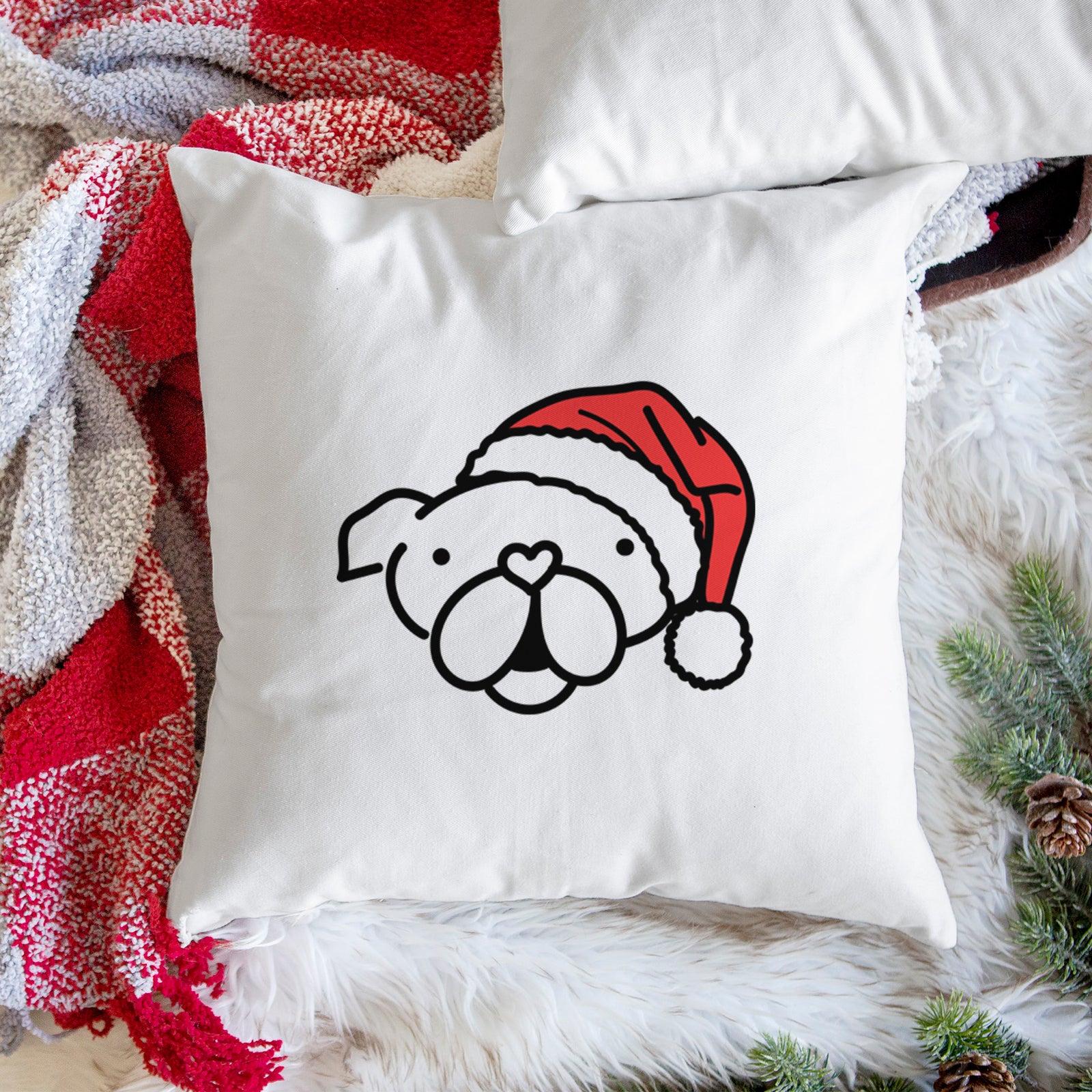 Love Always English Bulldog - Throw Pillow Cover