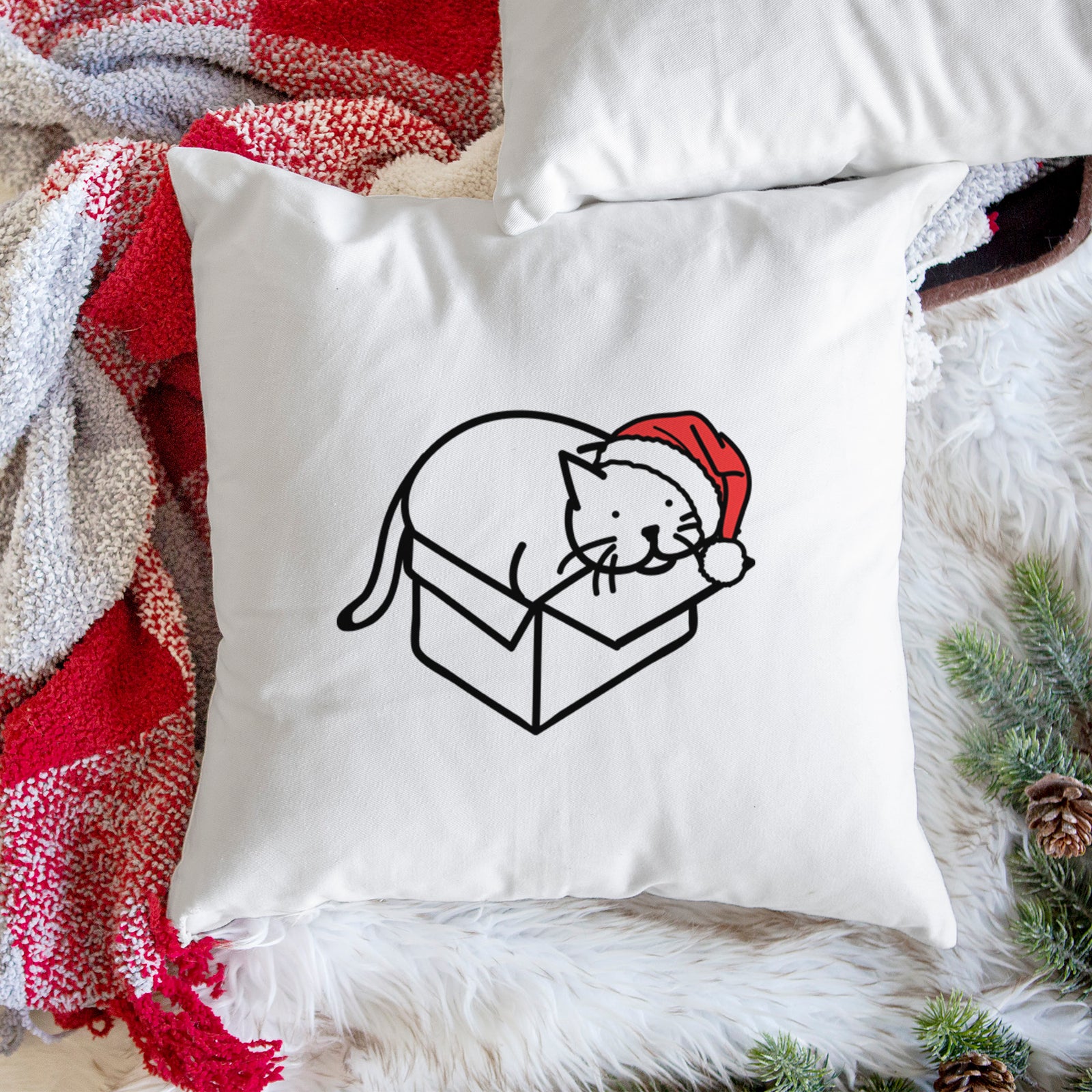 Love Always Cat in a Box - Charlie - Throw Pillow Cover