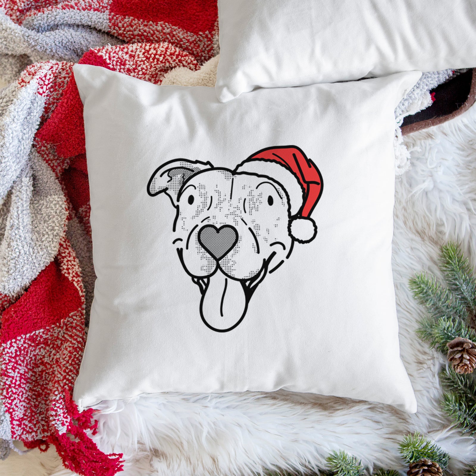 Love Always Pitbull Mix - Dottie - Throw Pillow Cover