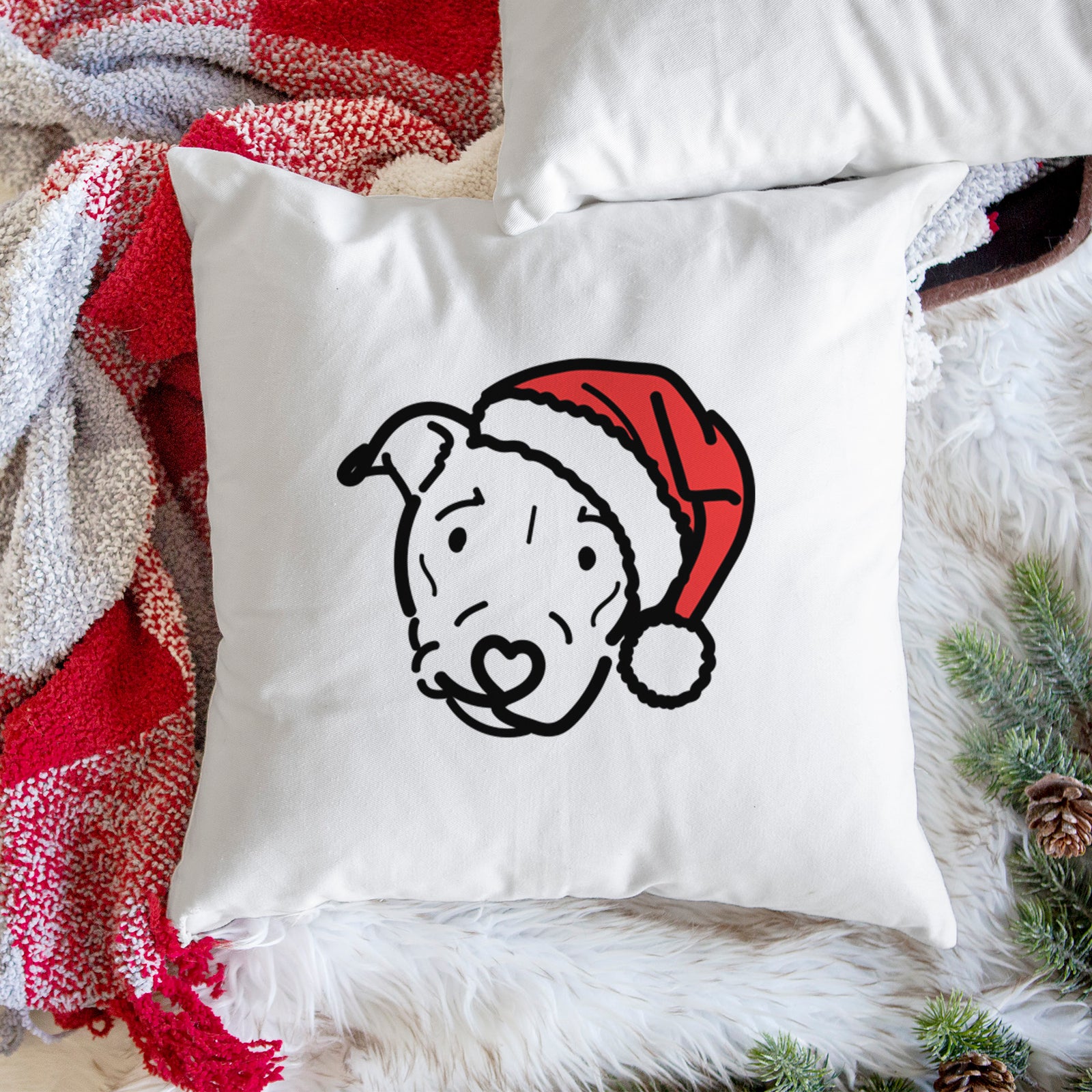 Love Always Pitbull Mix - Ernie - Throw Pillow Cover