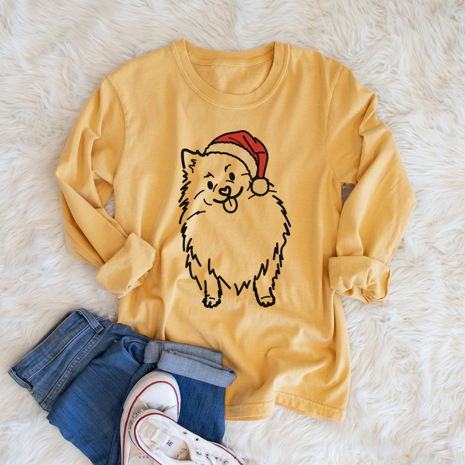 Jolly Pomeranian - Fern - Heavyweight 100% Cotton Long Sleeve