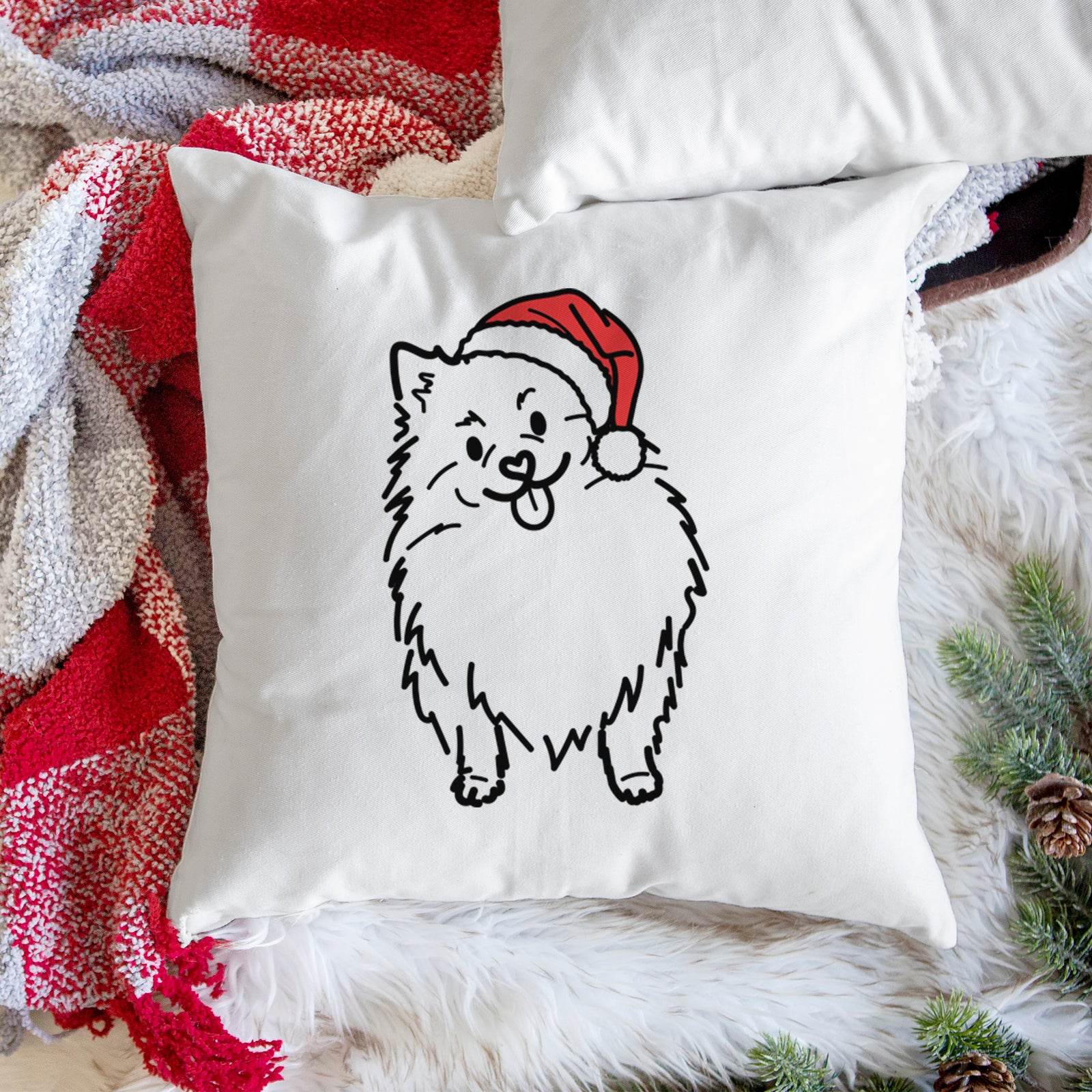 Love Always Pomeranian - Fern - Throw Pillow Cover