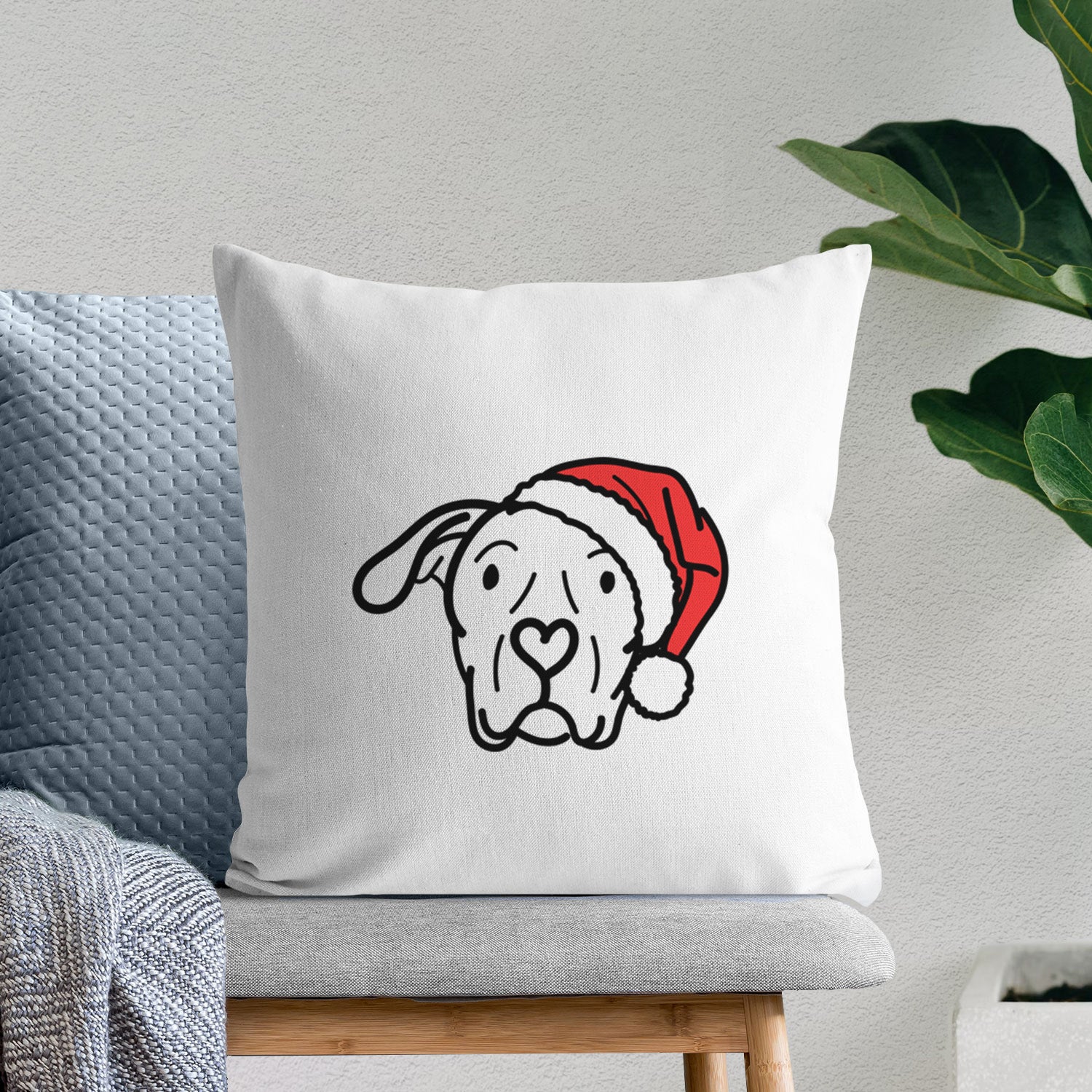 Love Always Dogo Argentino - Genevieve - Throw Pillow Cover