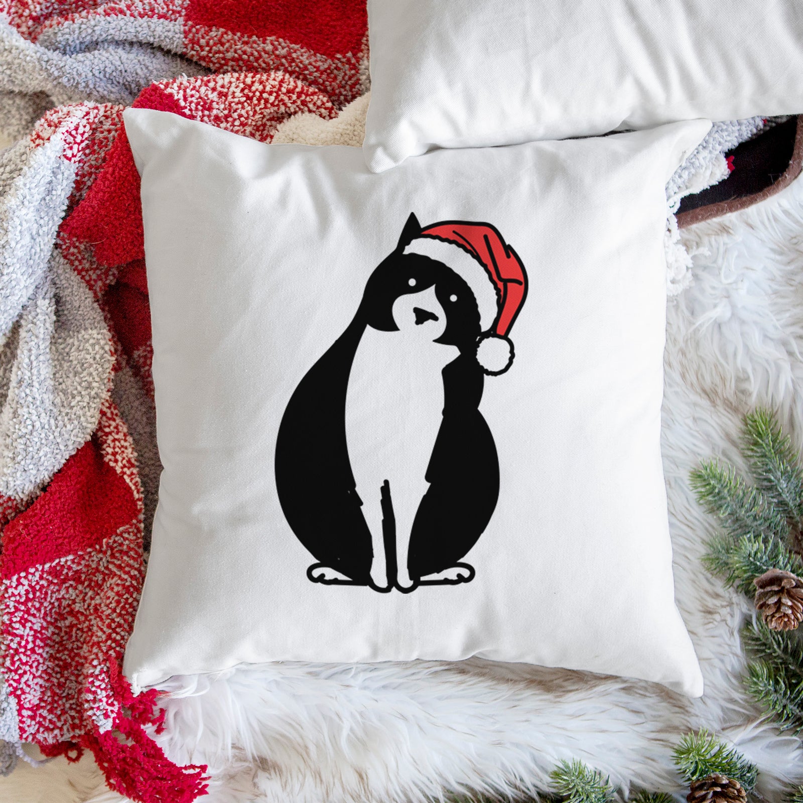 Love Always Tuxedo Cat - Oliver - Throw Pillow Cover