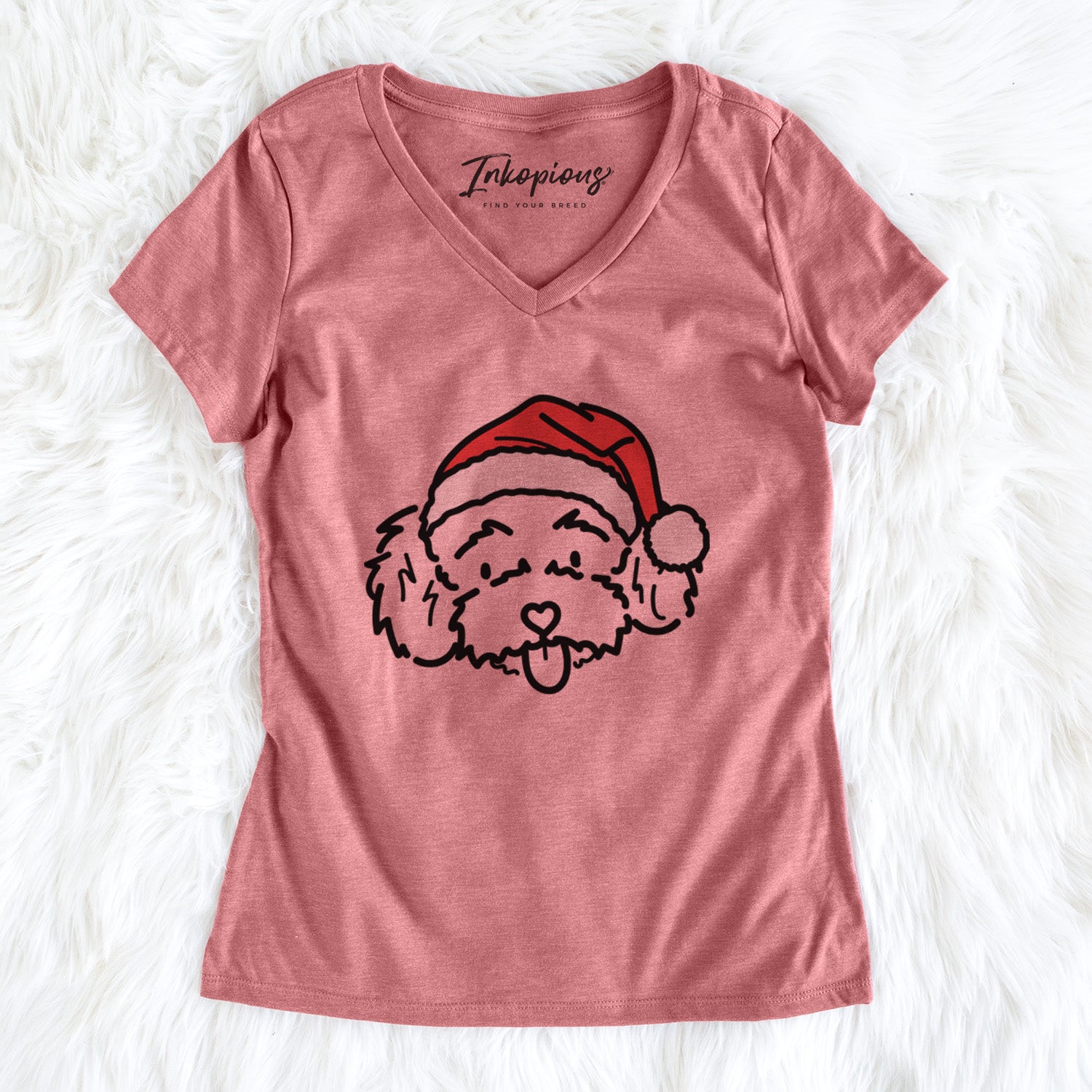 Jolly Toy Poodle - Ricci - Women's Perfect V-neck Shirt