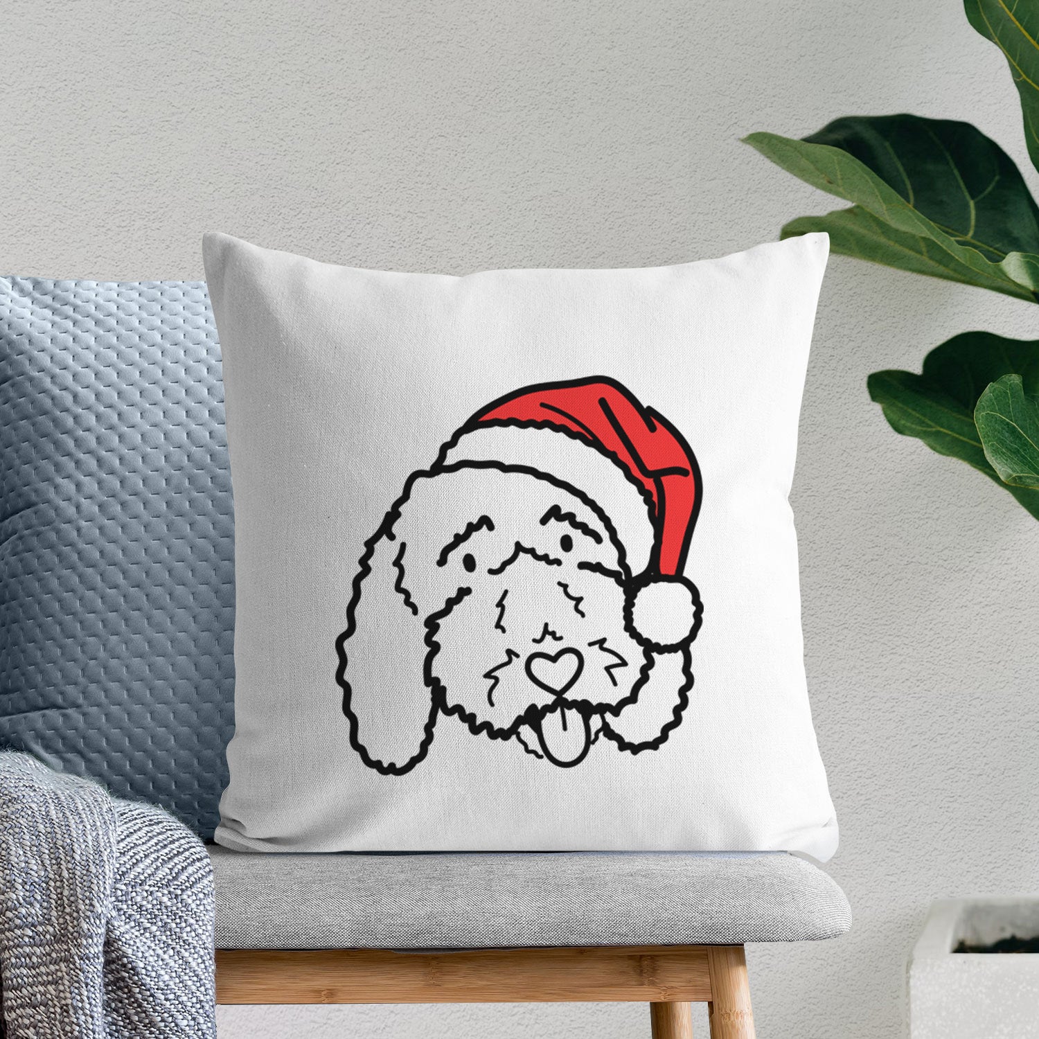 Love Always Bernedoodle - Ruby - Throw Pillow Cover