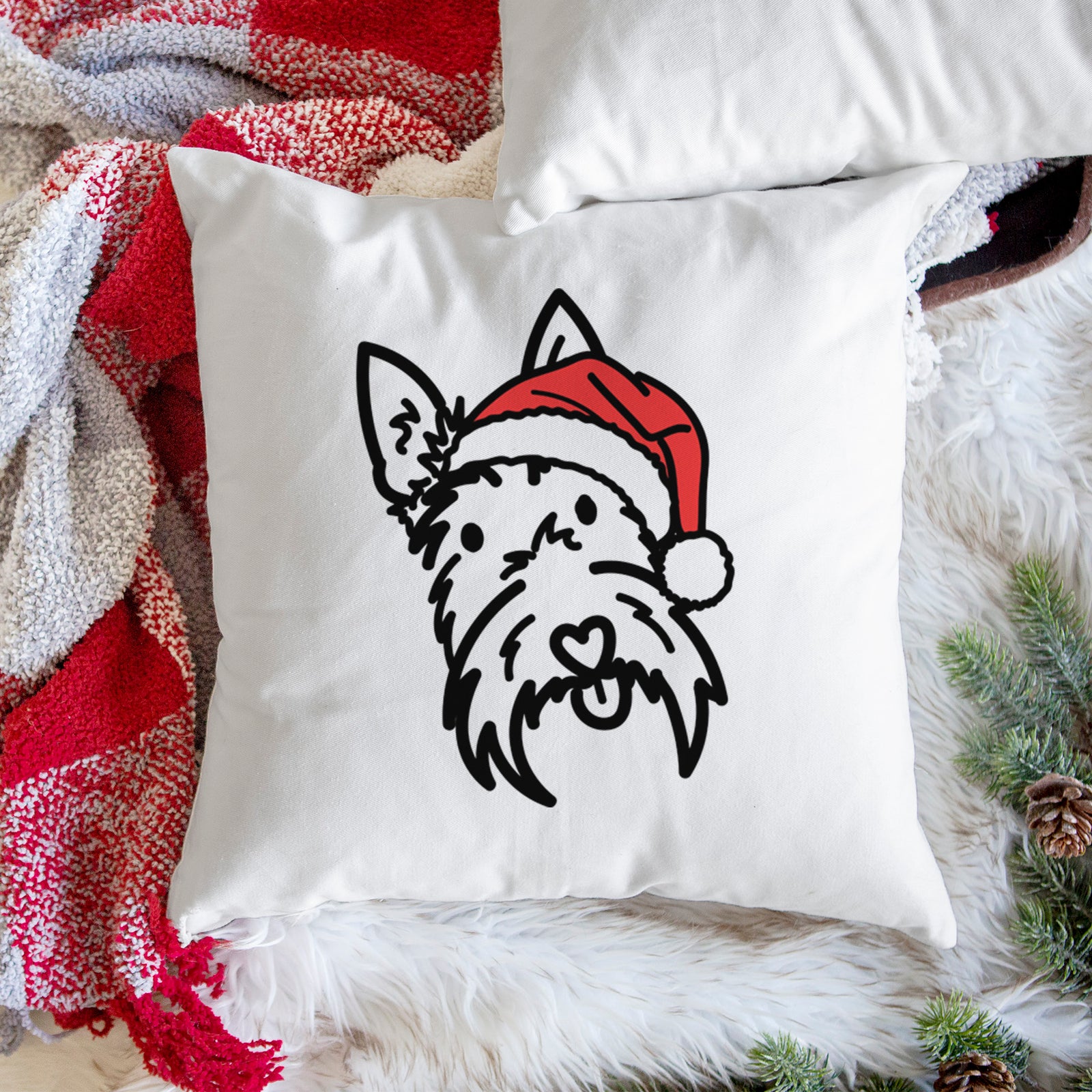 Love Always Scottish Terrier - Thistle - Throw Pillow Cover