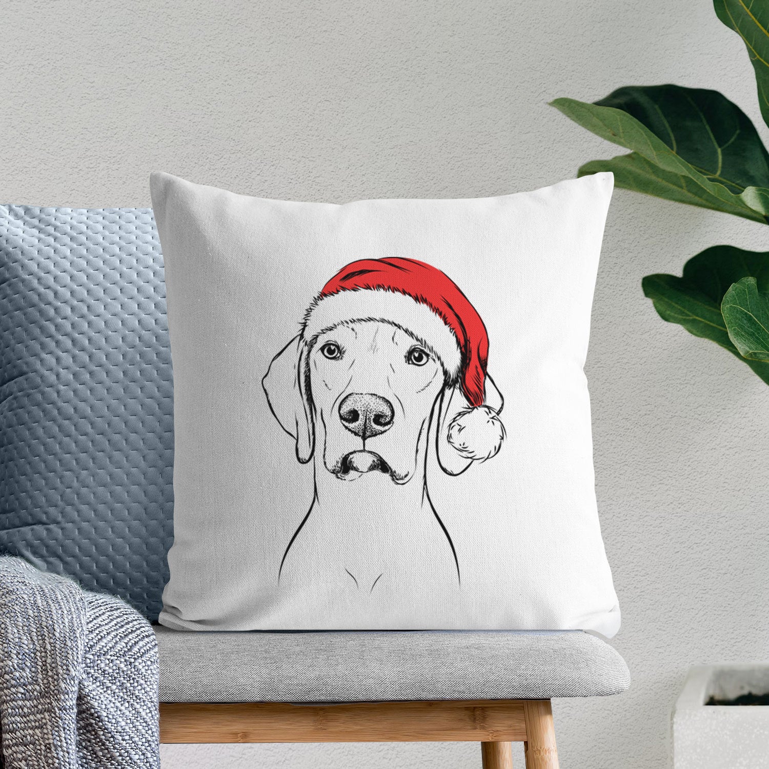 Almond the Vizmaraner - Throw Pillow Cover