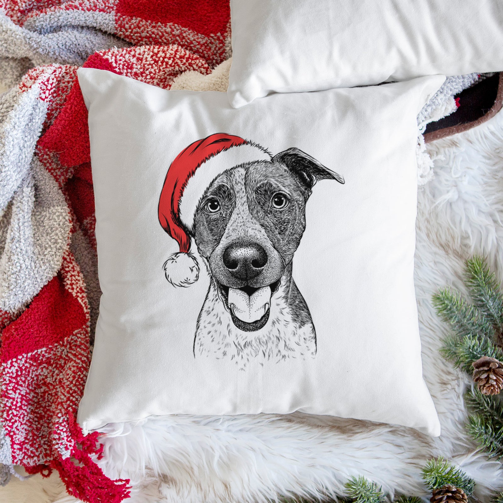 Amigo the Heeler Mix - Throw Pillow Cover