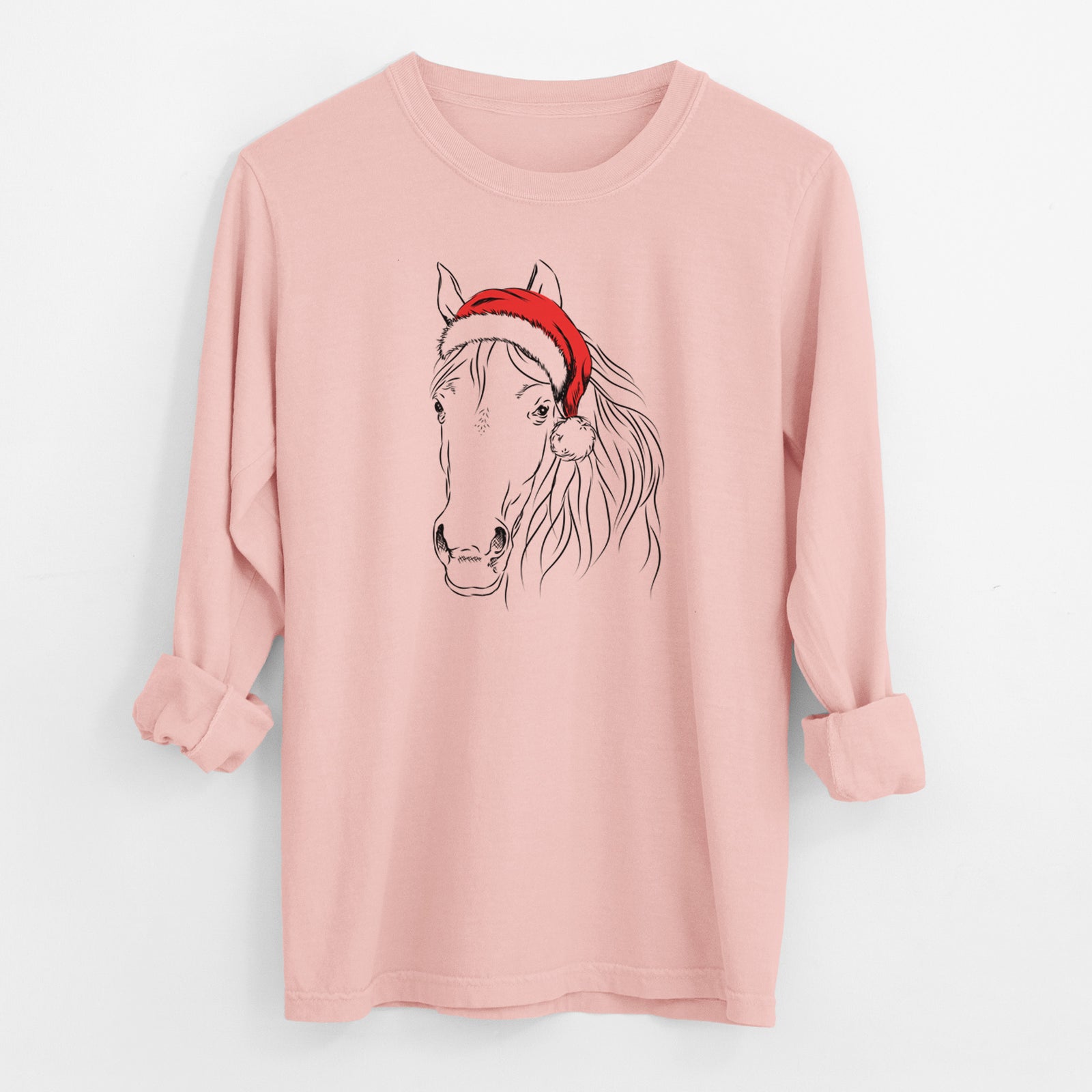 Santa Aria the Horse - Men's Heavyweight 100% Cotton Long Sleeve