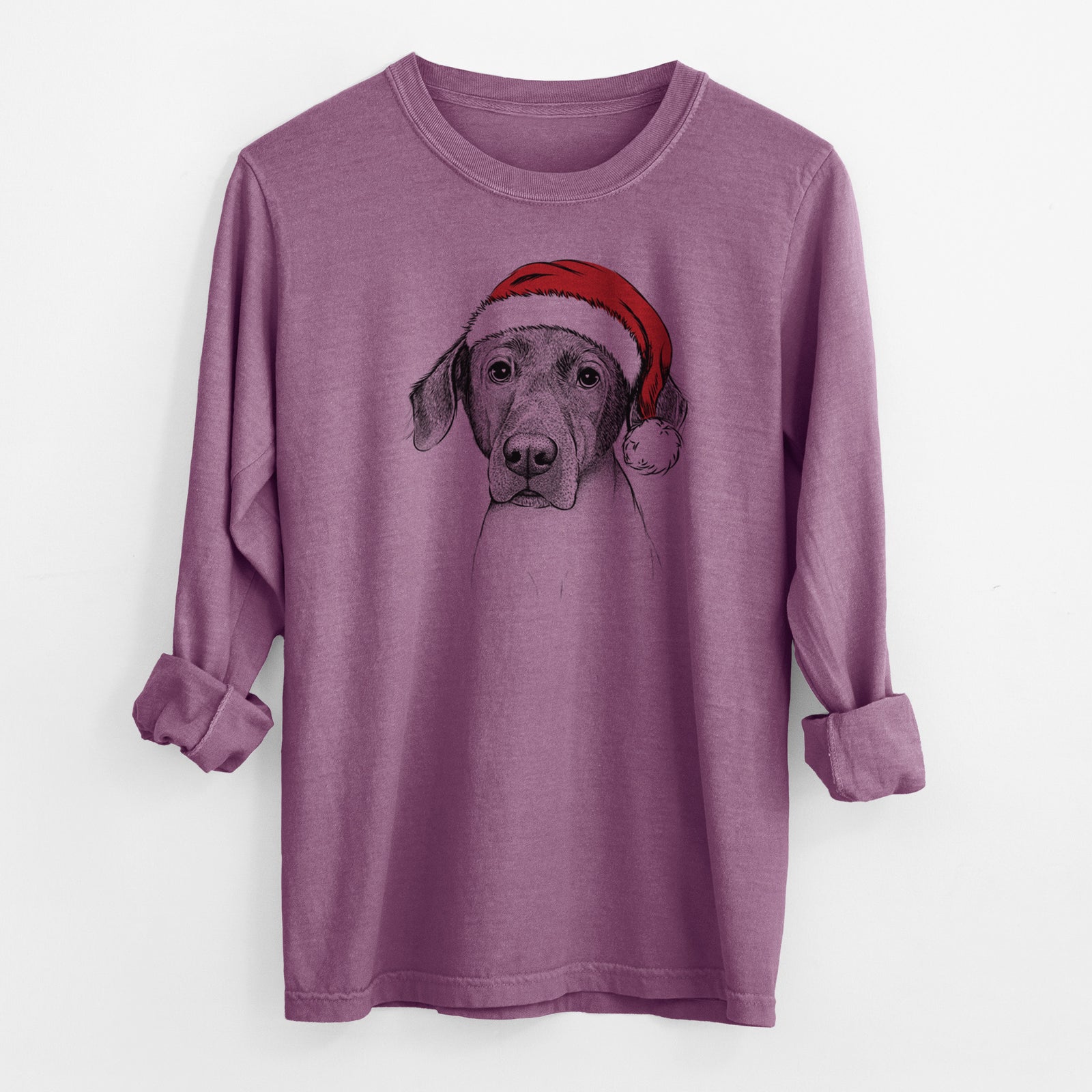 Santa Baldwin the Mixed Breed - Men's Heavyweight 100% Cotton Long Sleeve