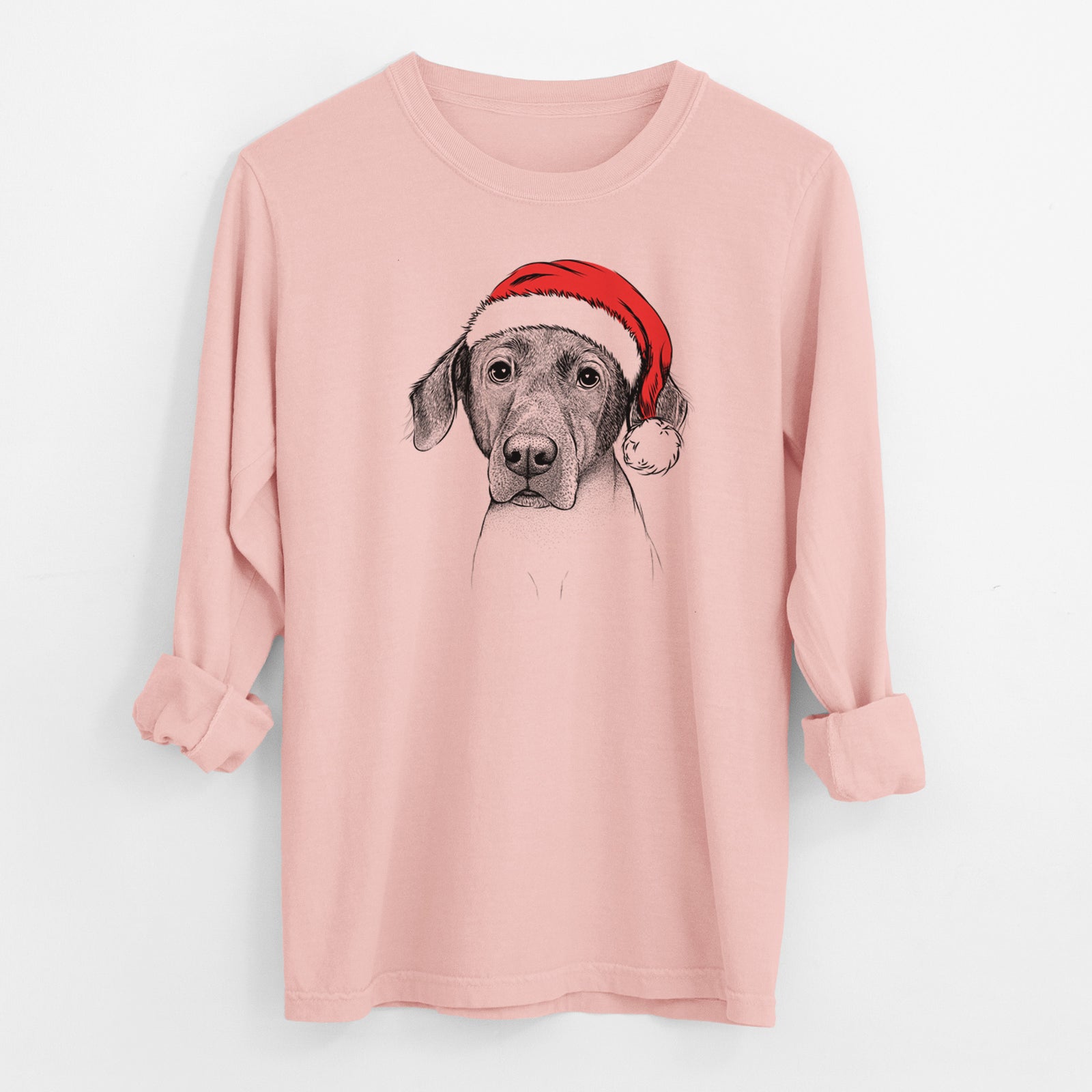 Santa Baldwin the Mixed Breed - Men's Heavyweight 100% Cotton Long Sleeve