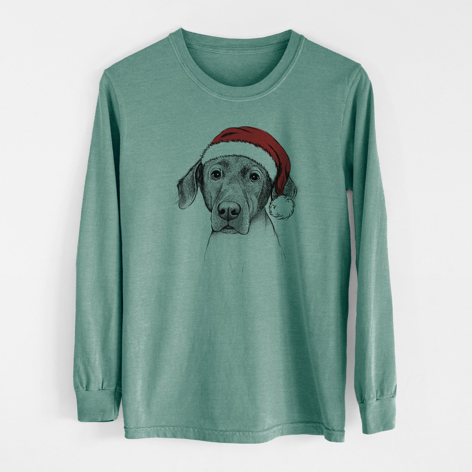 Santa Baldwin the Mixed Breed - Men's Heavyweight 100% Cotton Long Sleeve