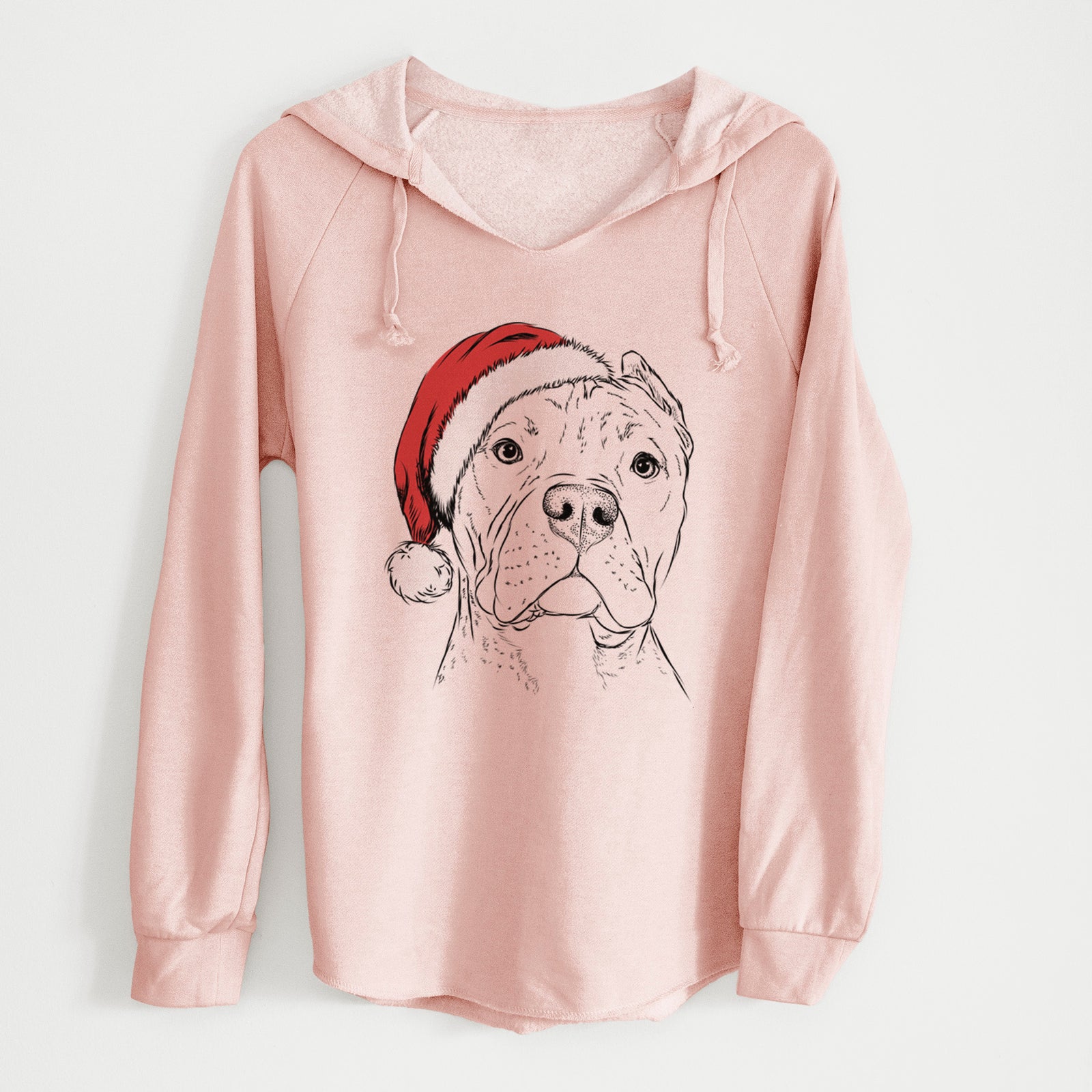 Santa Bam Bam the Pitbull - Cali Wave Hooded Sweatshirt