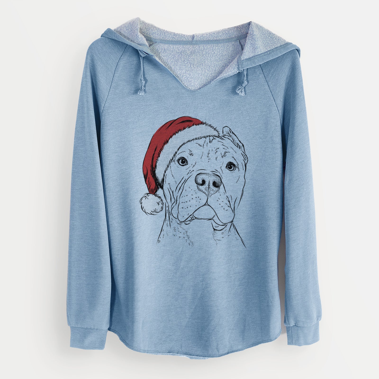 Santa Bam Bam the Pitbull - Cali Wave Hooded Sweatshirt