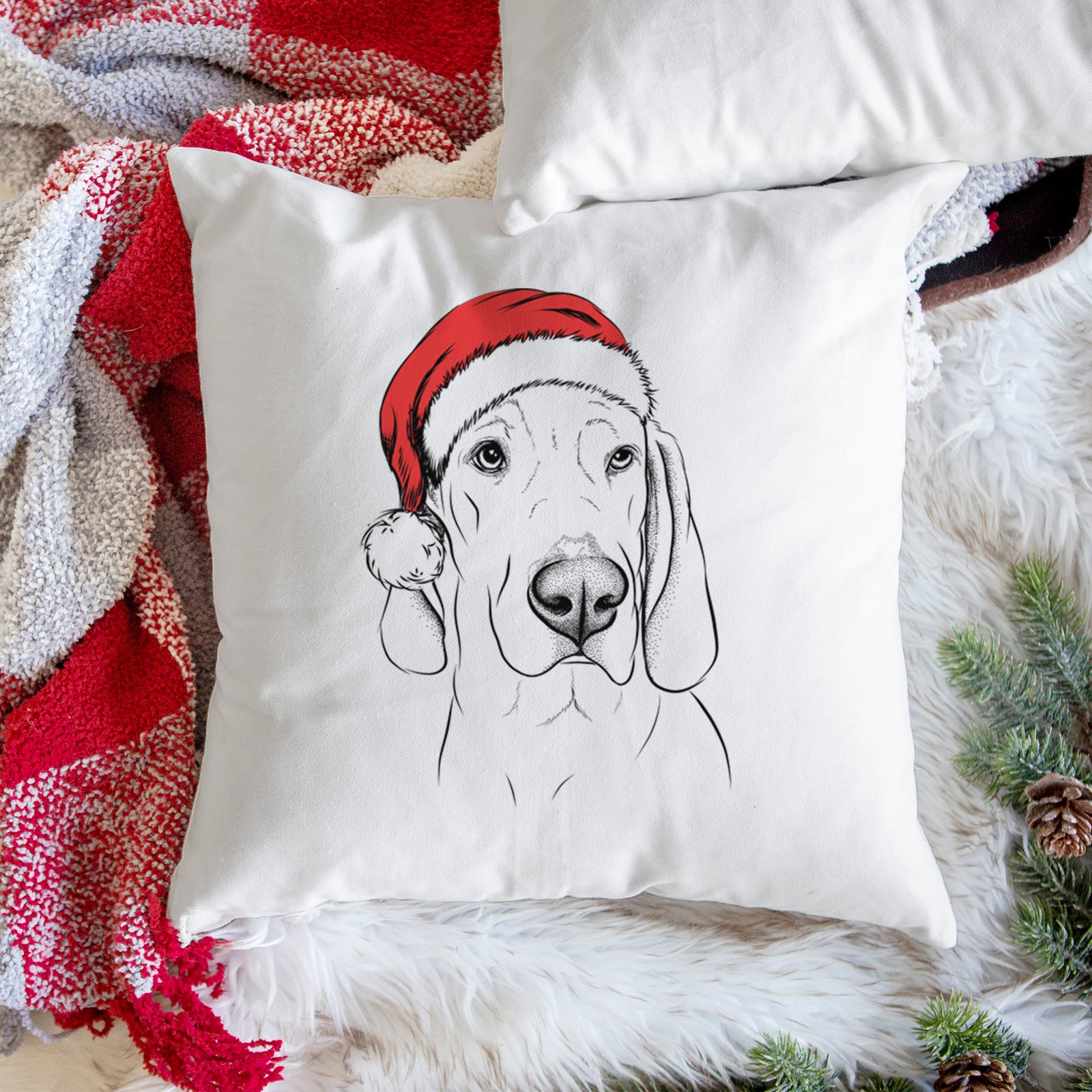 Beauregard the American Redbone Coonhound - Throw Pillow Cover