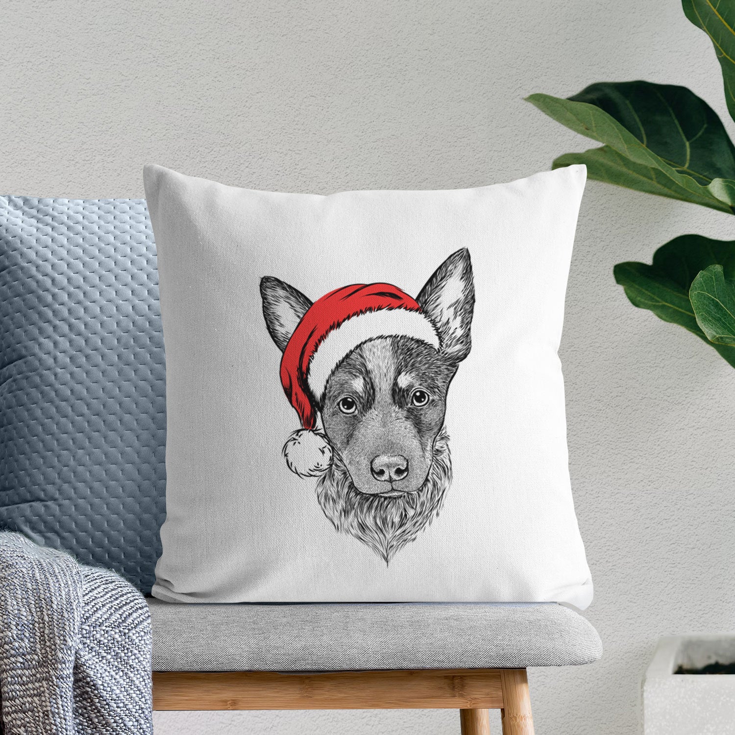 Bella the Blue Heeler Puppy - Throw Pillow Cover