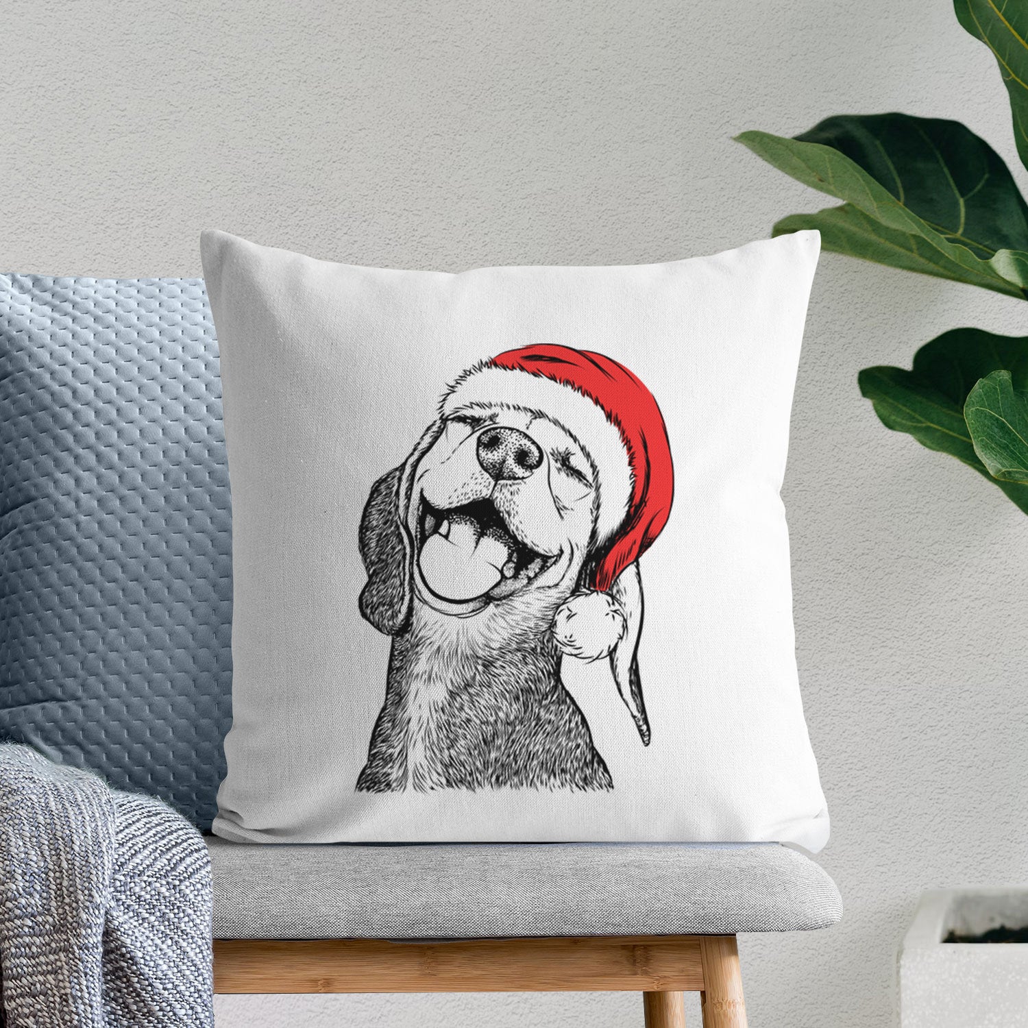 Belle the Hound Mix - Throw Pillow Cover