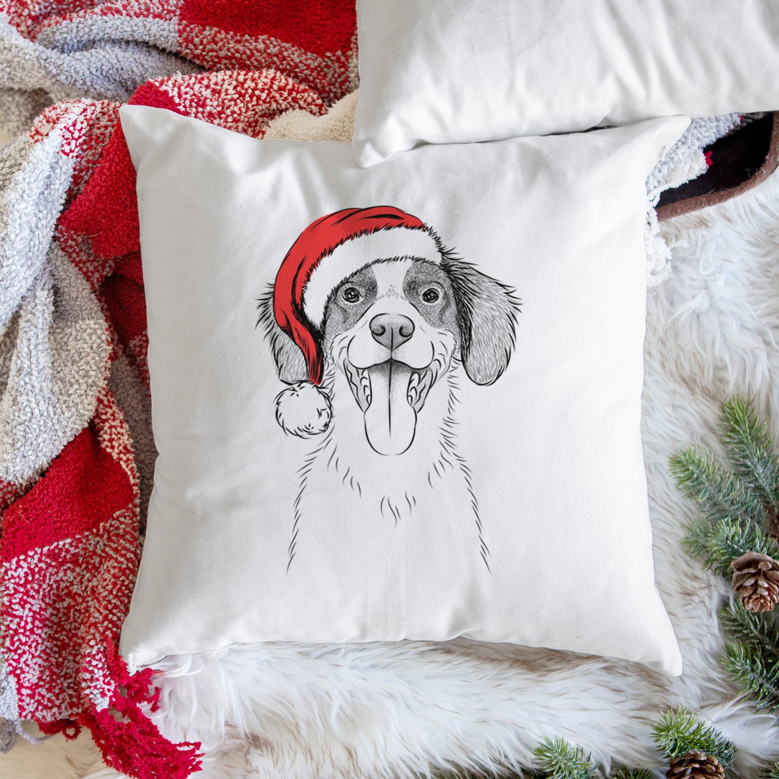 Birdie the Brittany - Throw Pillow Cover