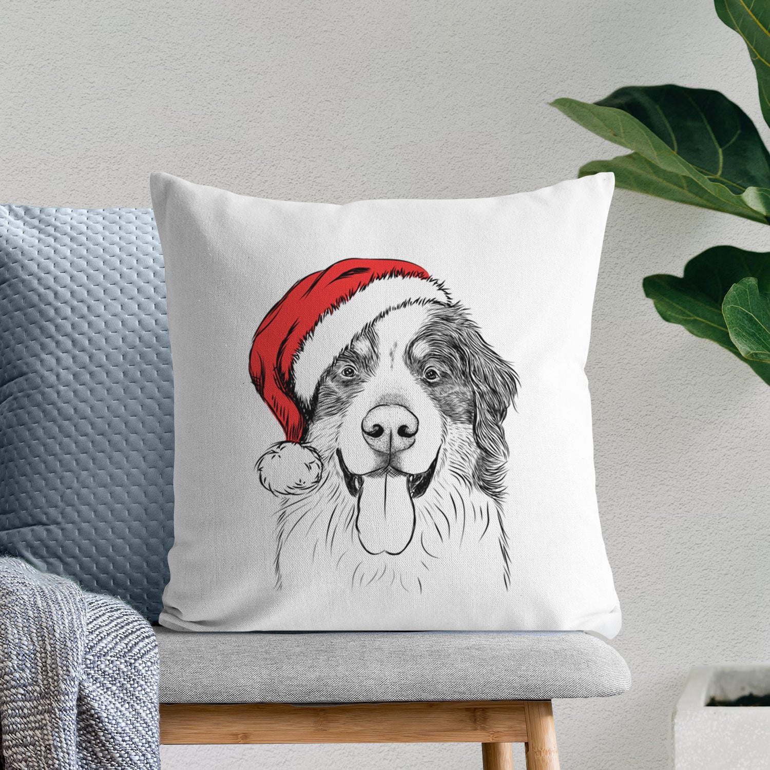 Blaze the Bernese Mountain Dog - Throw Pillow Cover