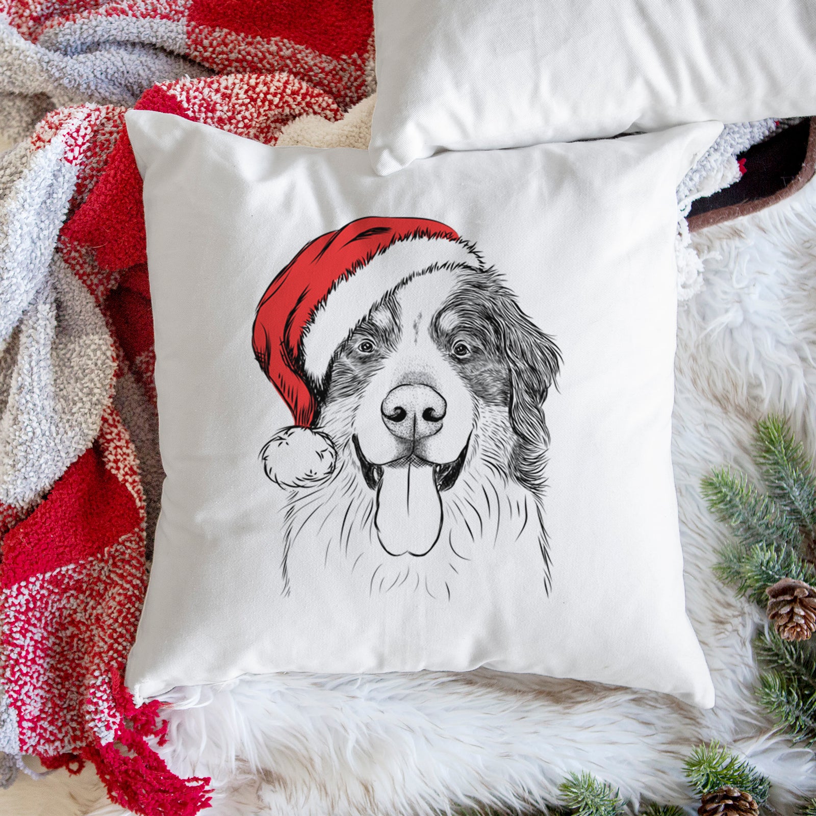 Blaze the Bernese Mountain Dog - Throw Pillow Cover