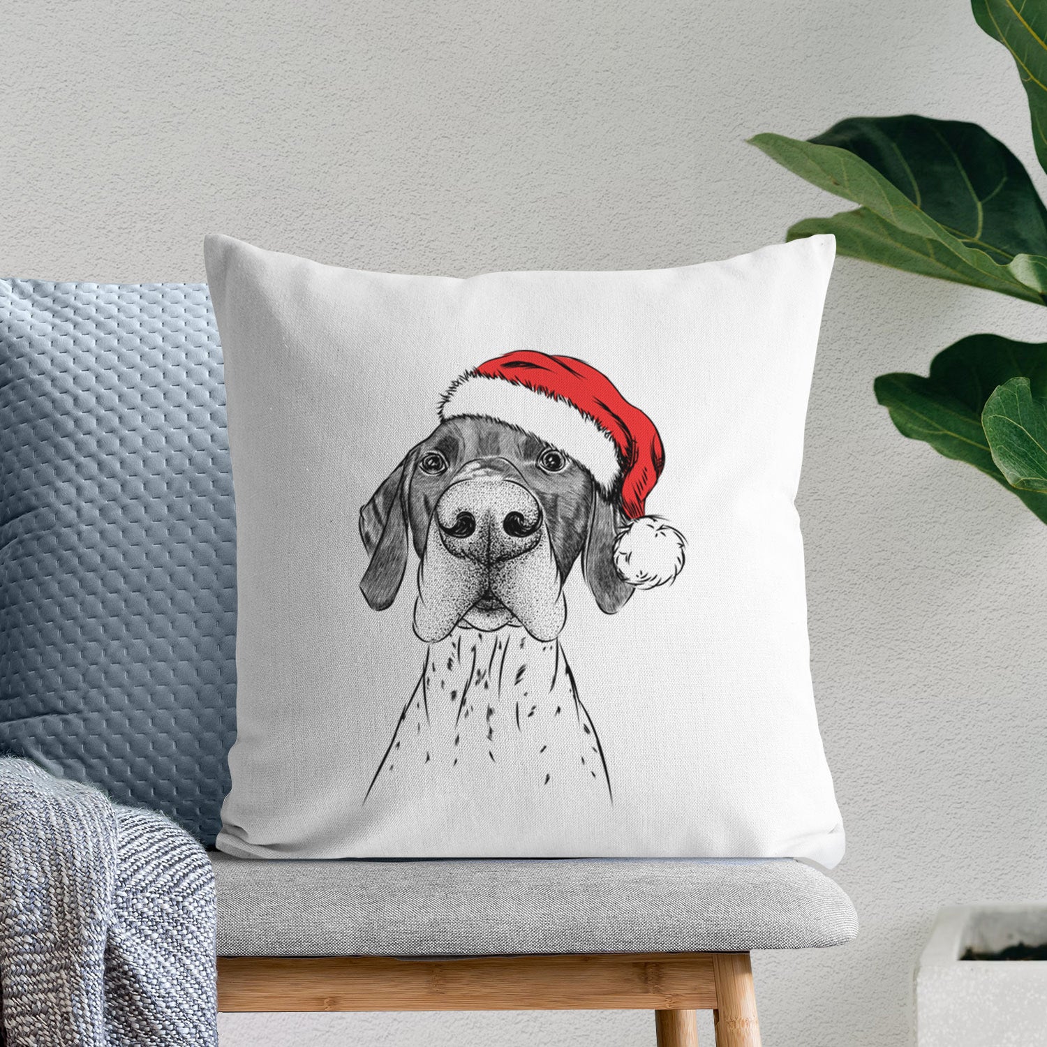 Booze the German Shorthaired Pointer - Throw Pillow Cover