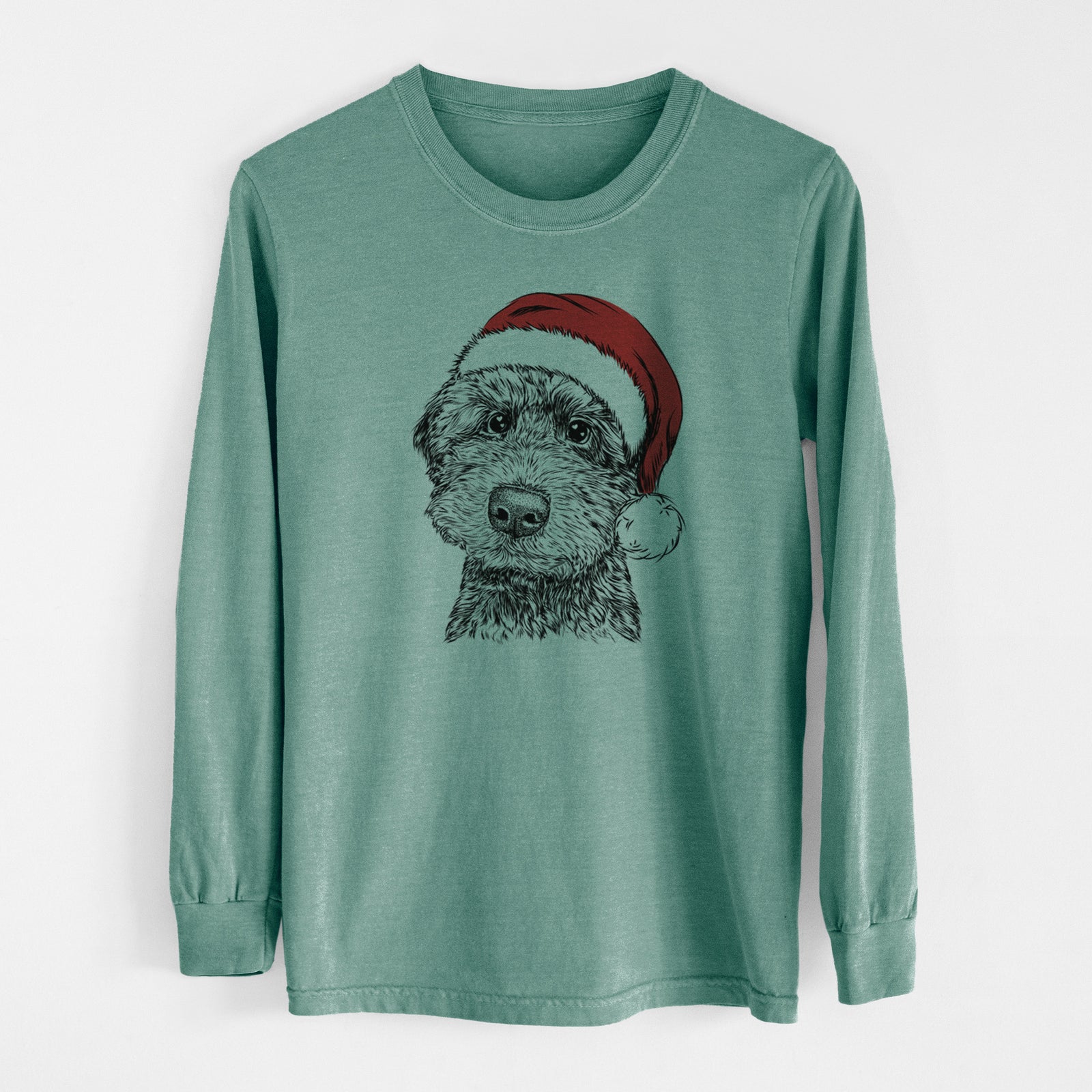 Santa Bowser the Whoodle - Men's Heavyweight 100% Cotton Long Sleeve