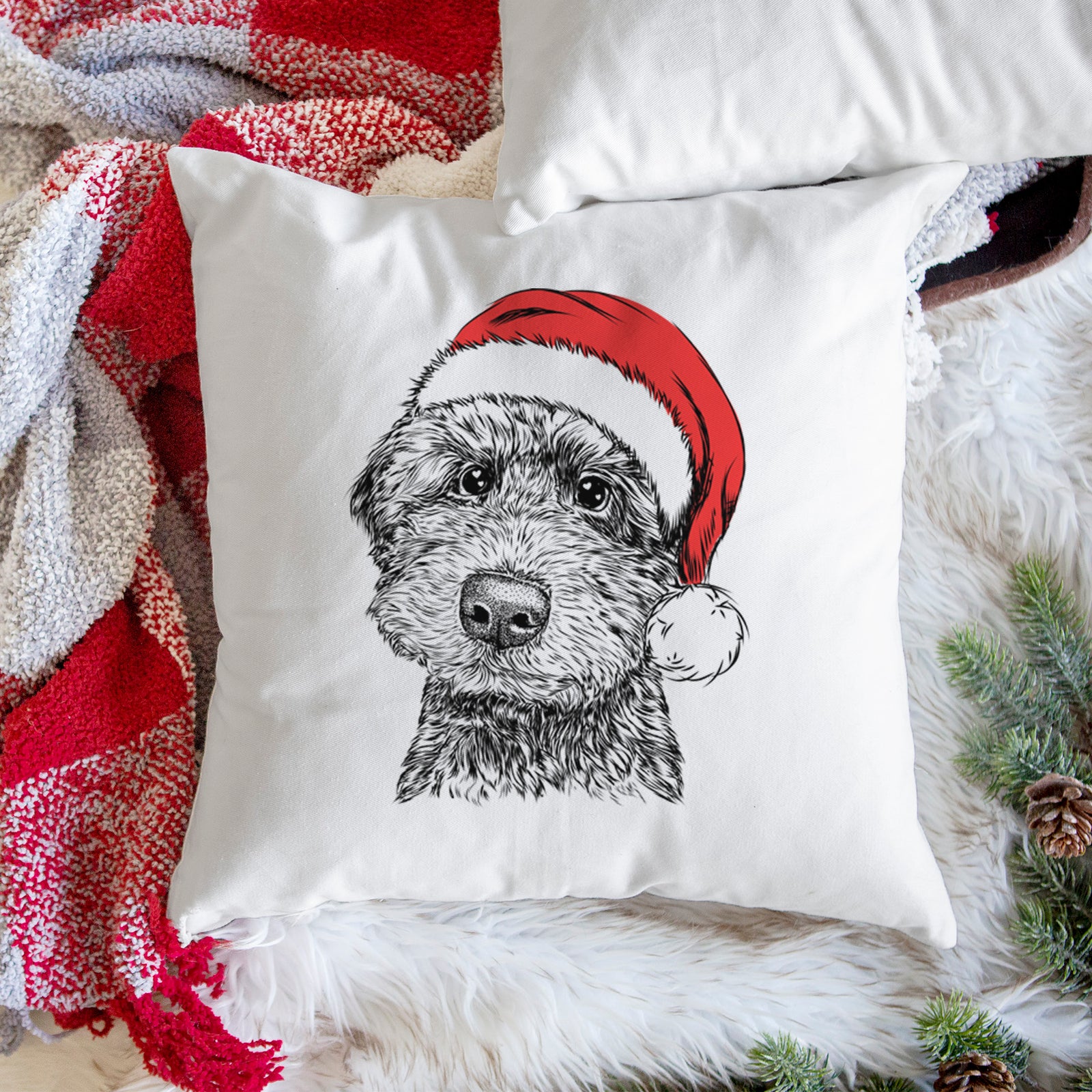 Bowser the Whoodle - Throw Pillow Cover