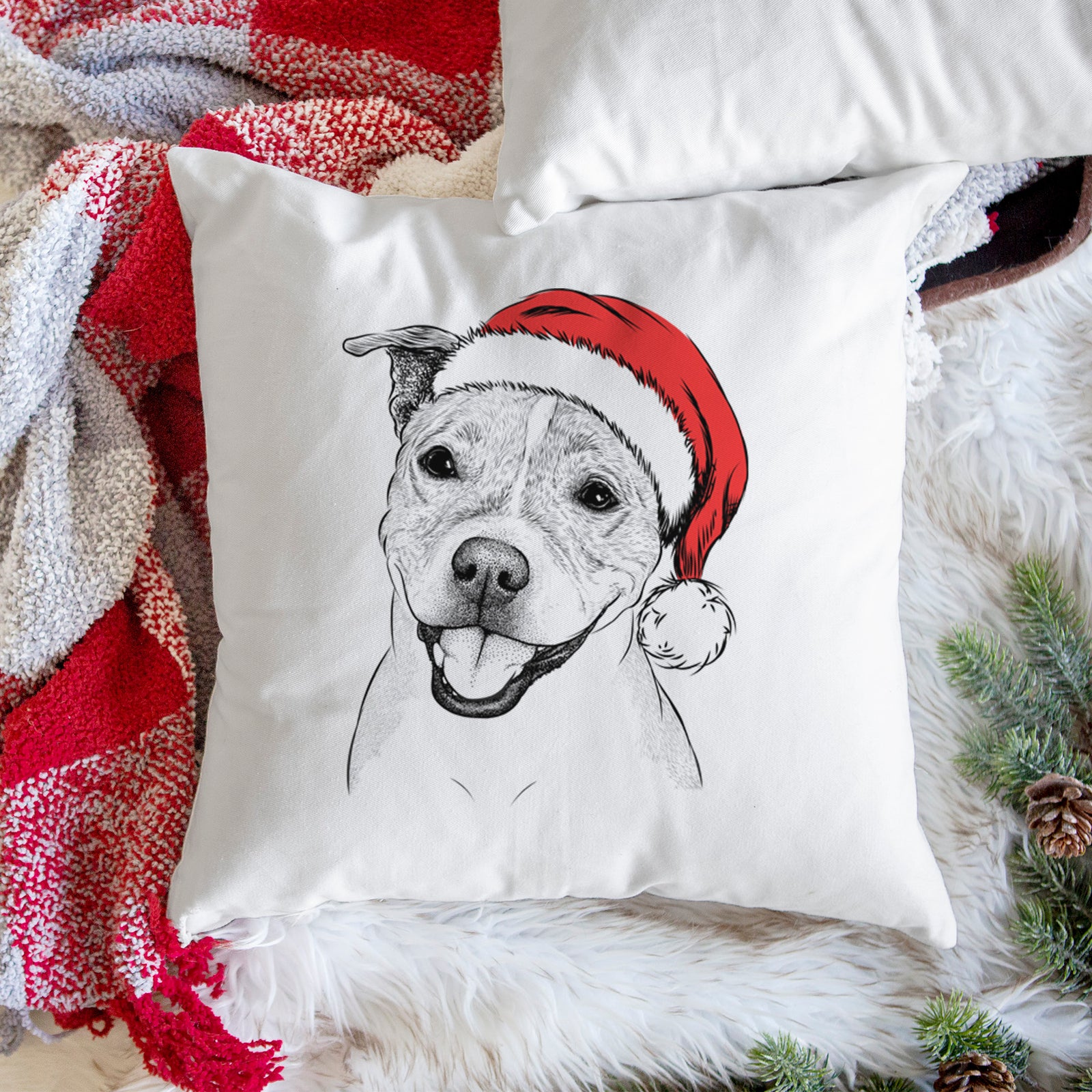 BrookLyn the Staffordshire Bull Terrier - Throw Pillow Cover